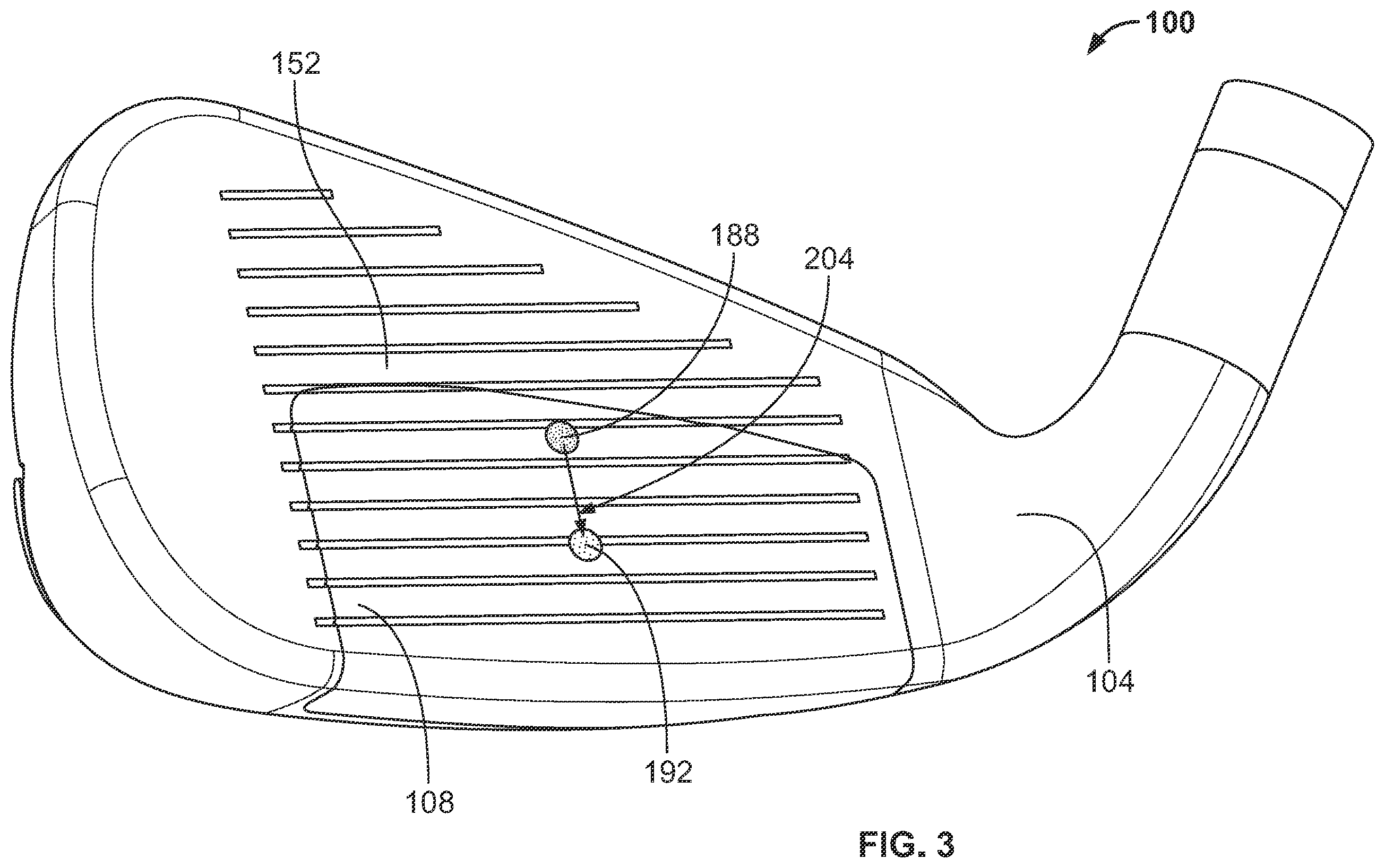 Patent US12564771 Figure 3 – Golf club head
