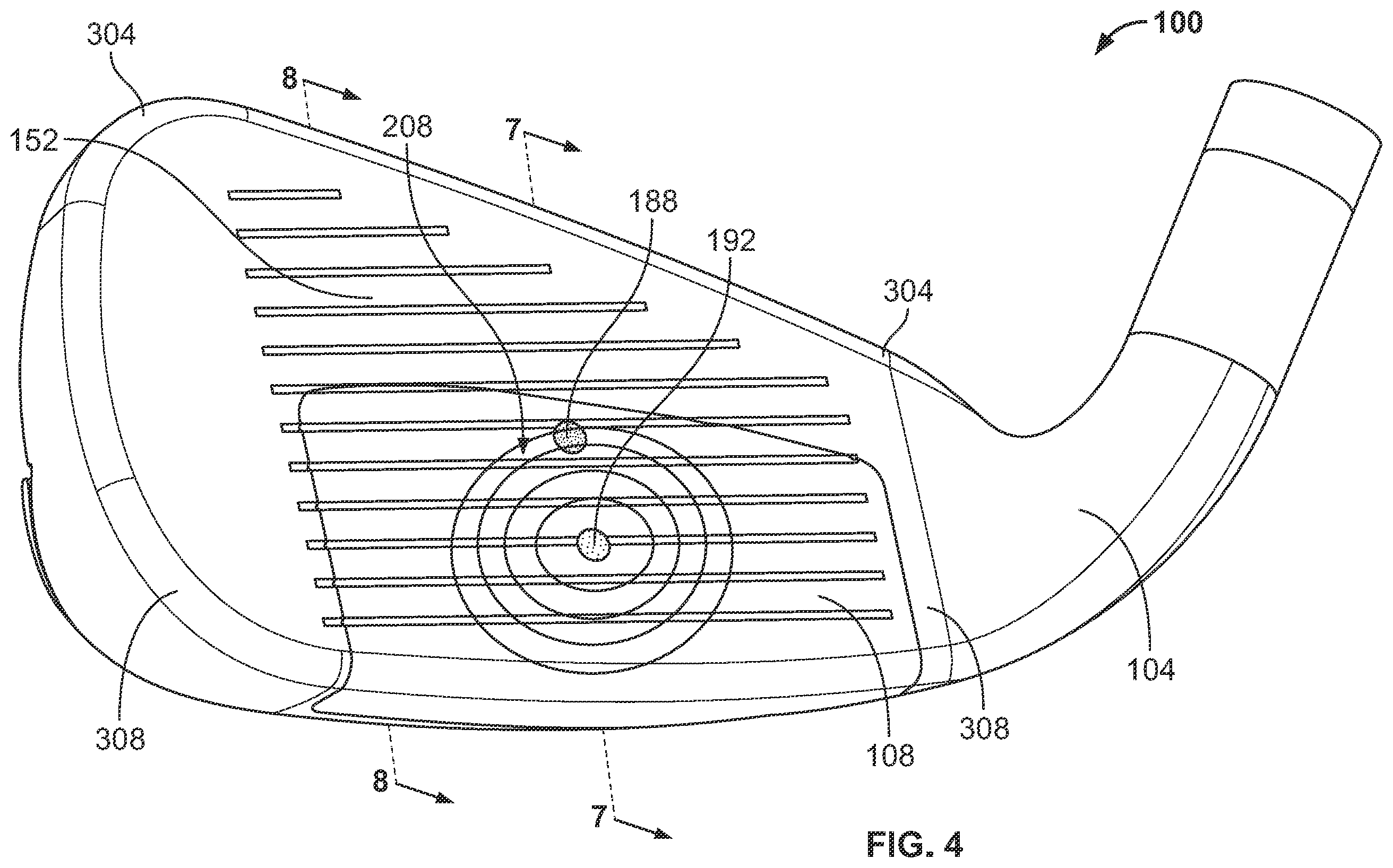 Patent US12564771 Figure 4 – Golf club head