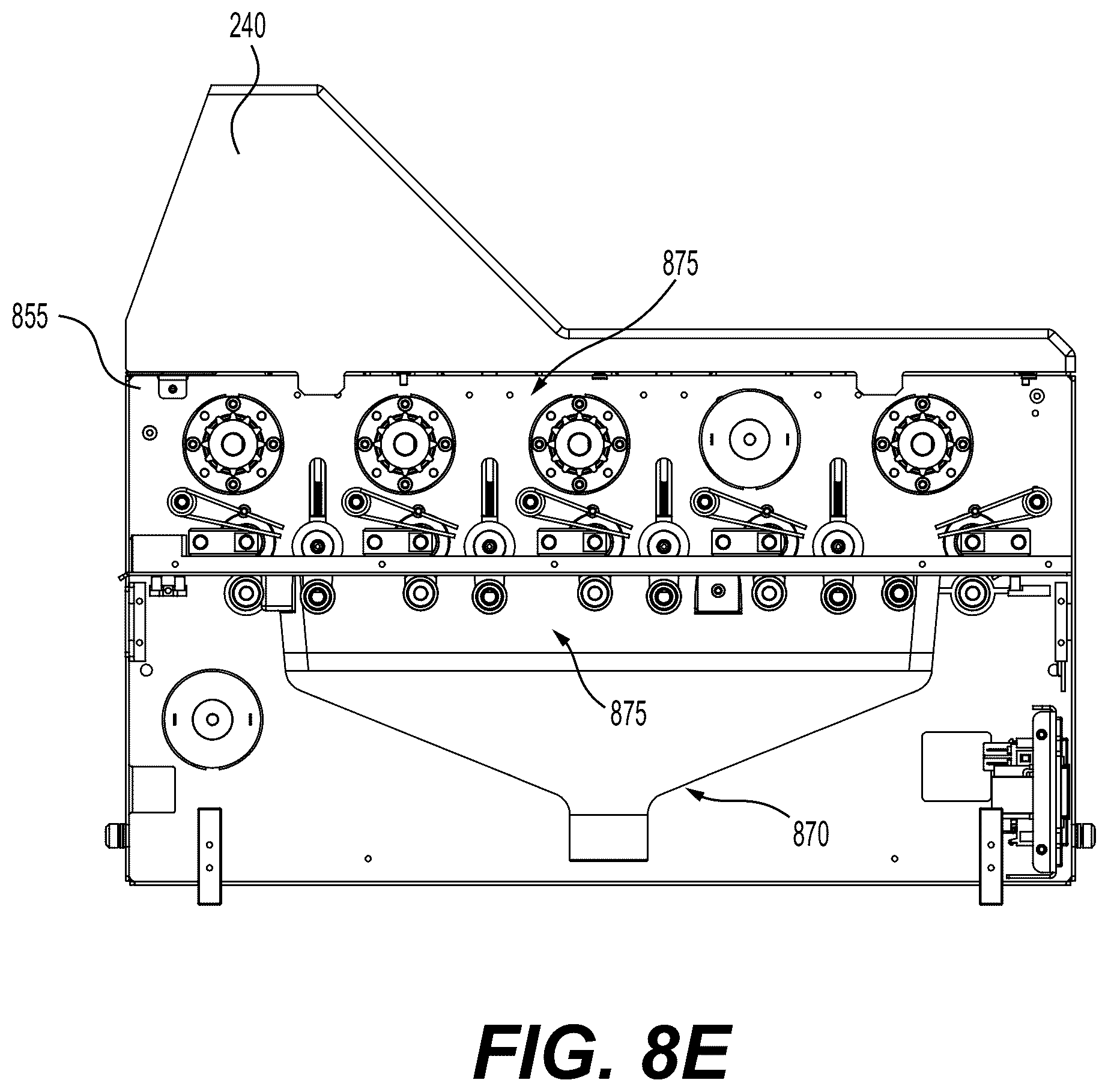 Patent US12564781 Figure 12 – Vacuum manifold for a roller scraper system