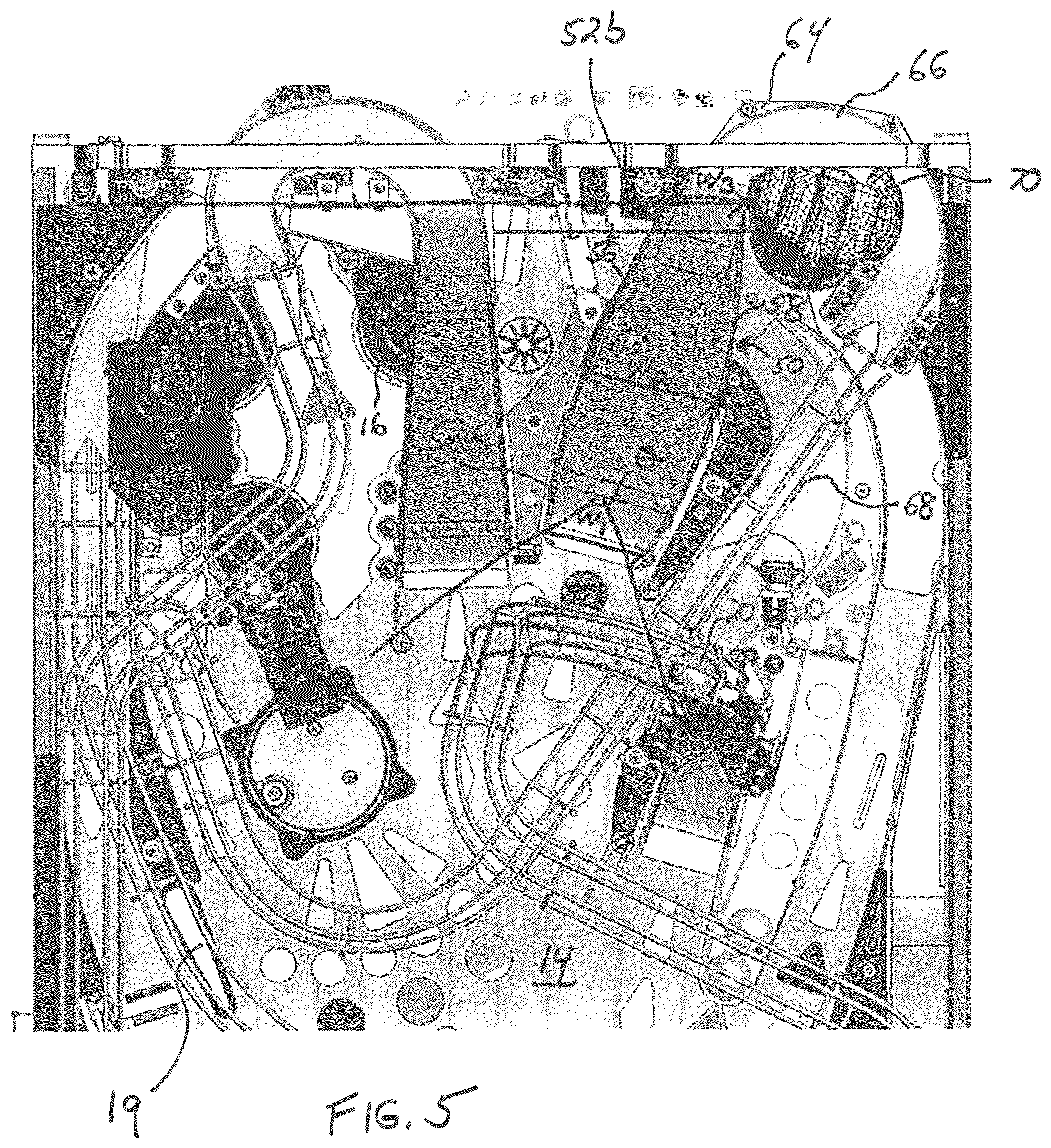 Patent US12564782 Figure 4 – Pinball machine ramp