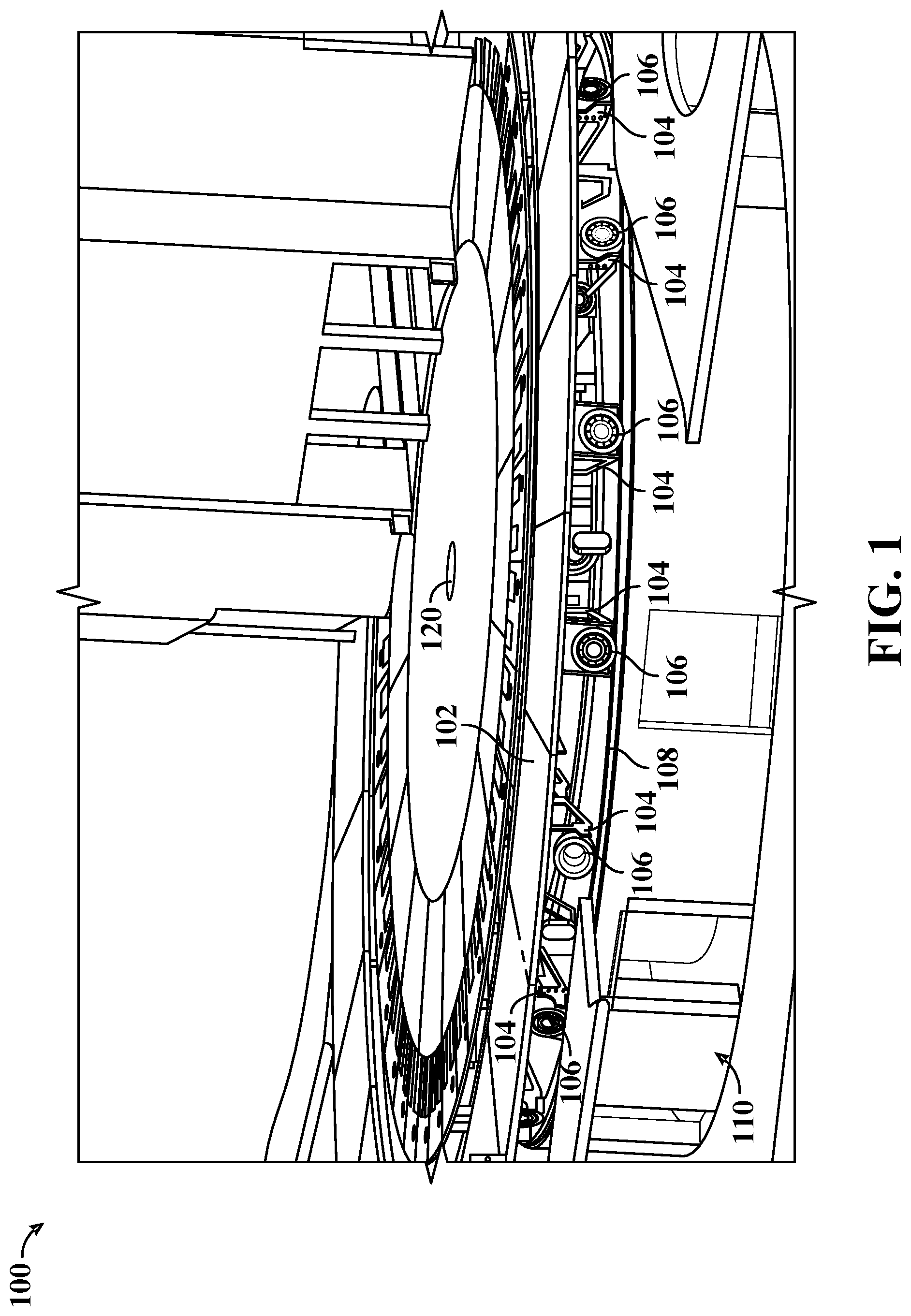 Patent US12564792 Figure 1 – Method of bogie replacement for turntable station