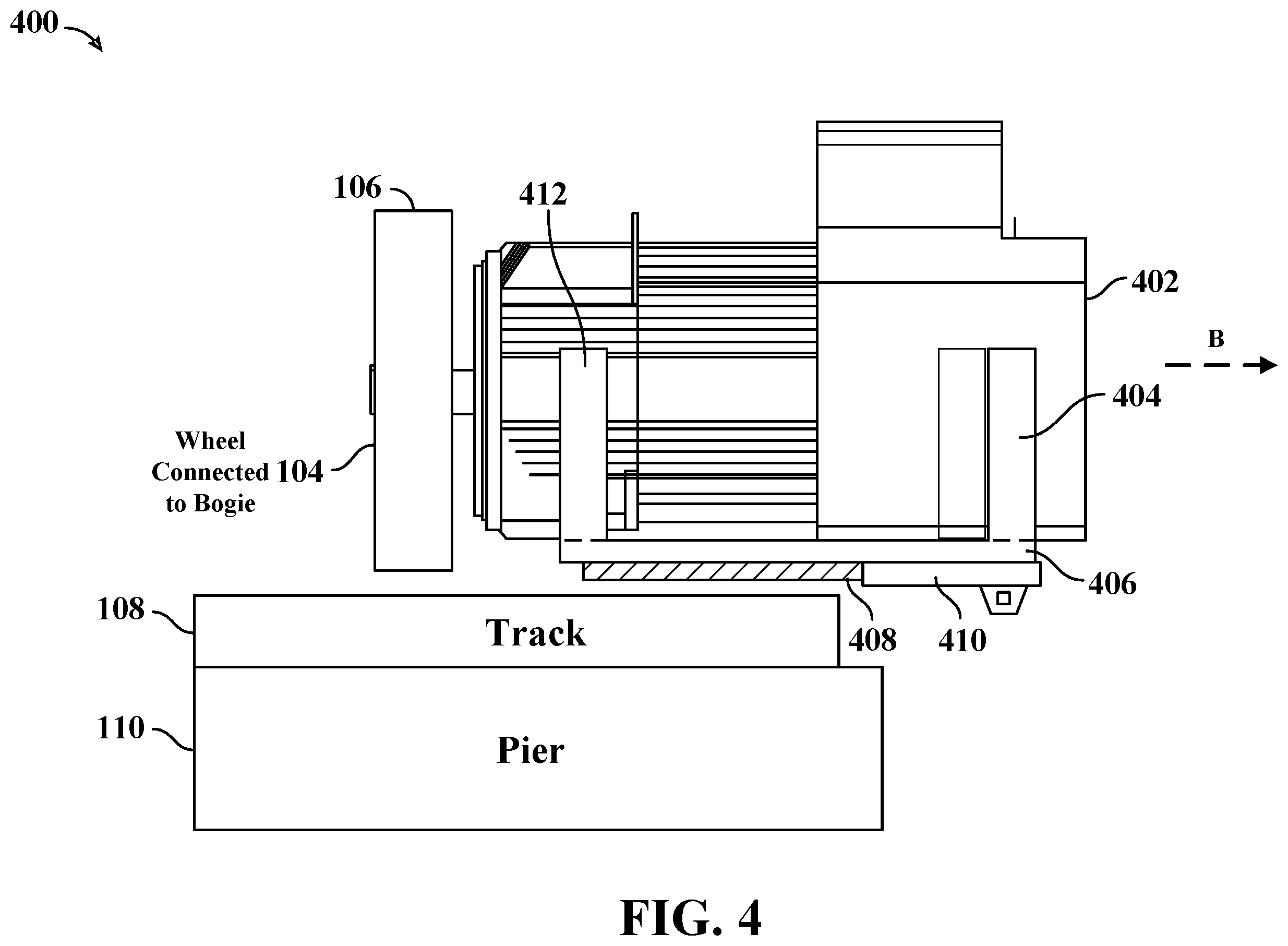 Patent US12564792 Figure 4 – Method of bogie replacement for turntable station