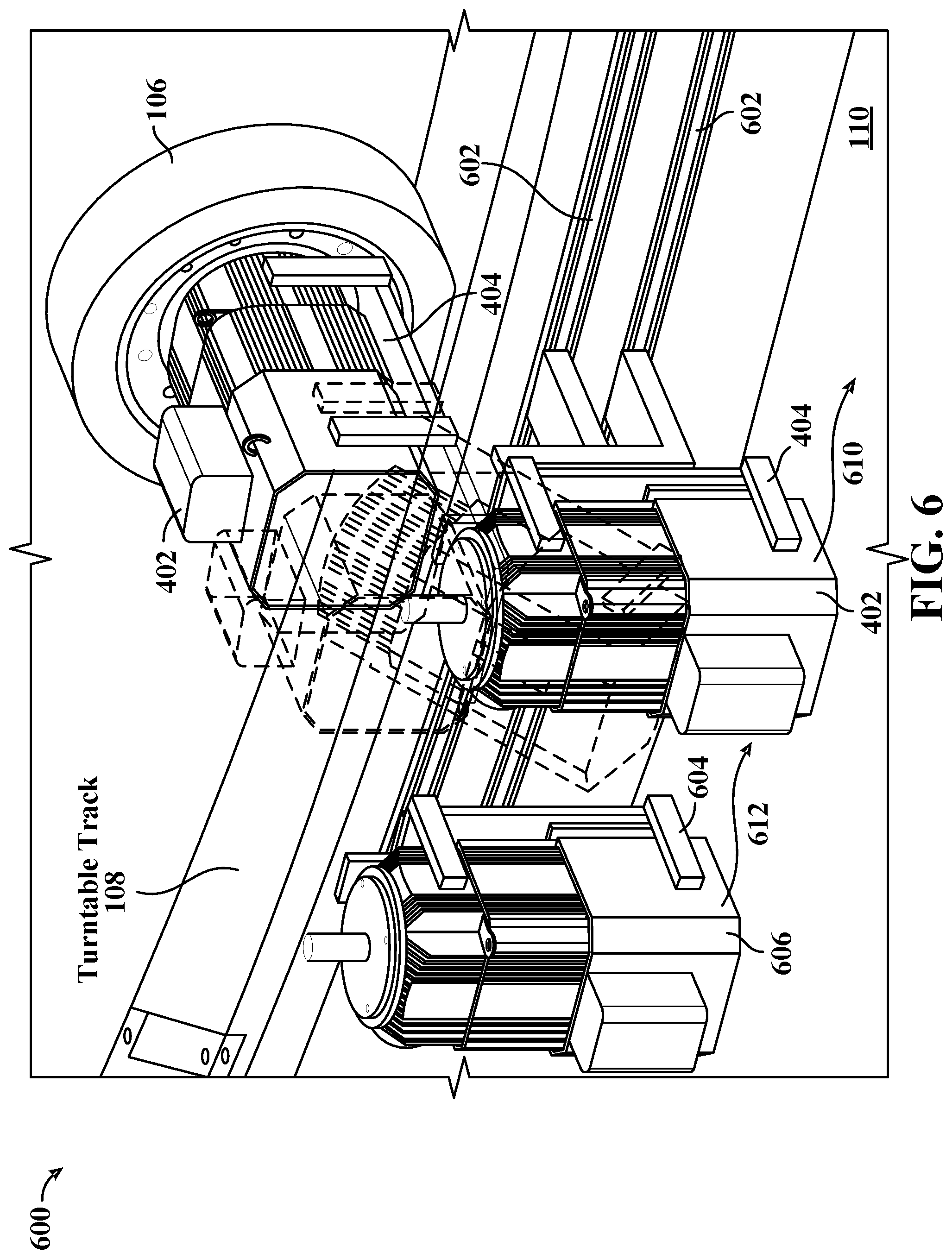 Patent US12564792 Figure 6 – Method of bogie replacement for turntable station