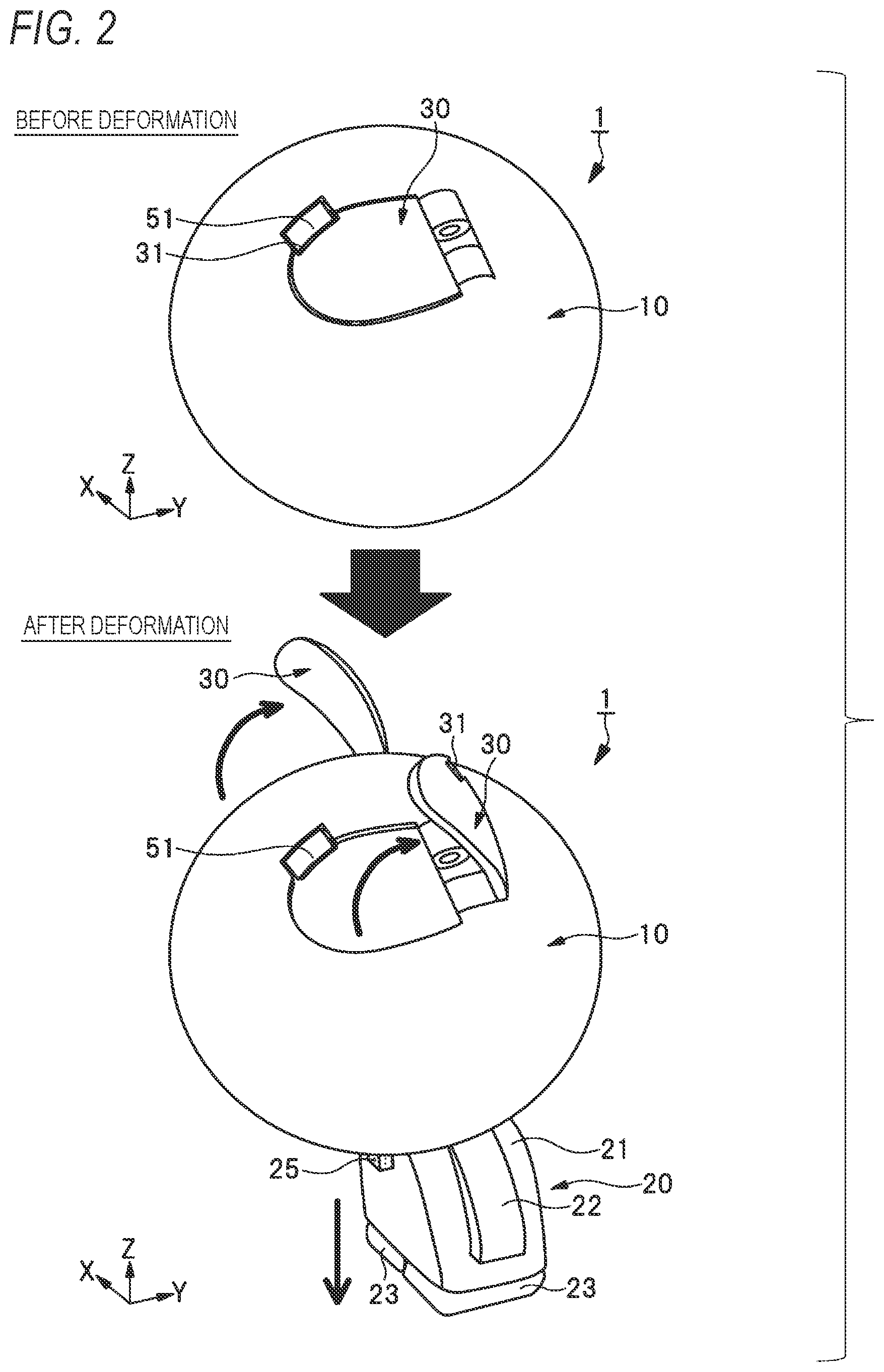Patent US12564793 Figure 2 – Deformable toy