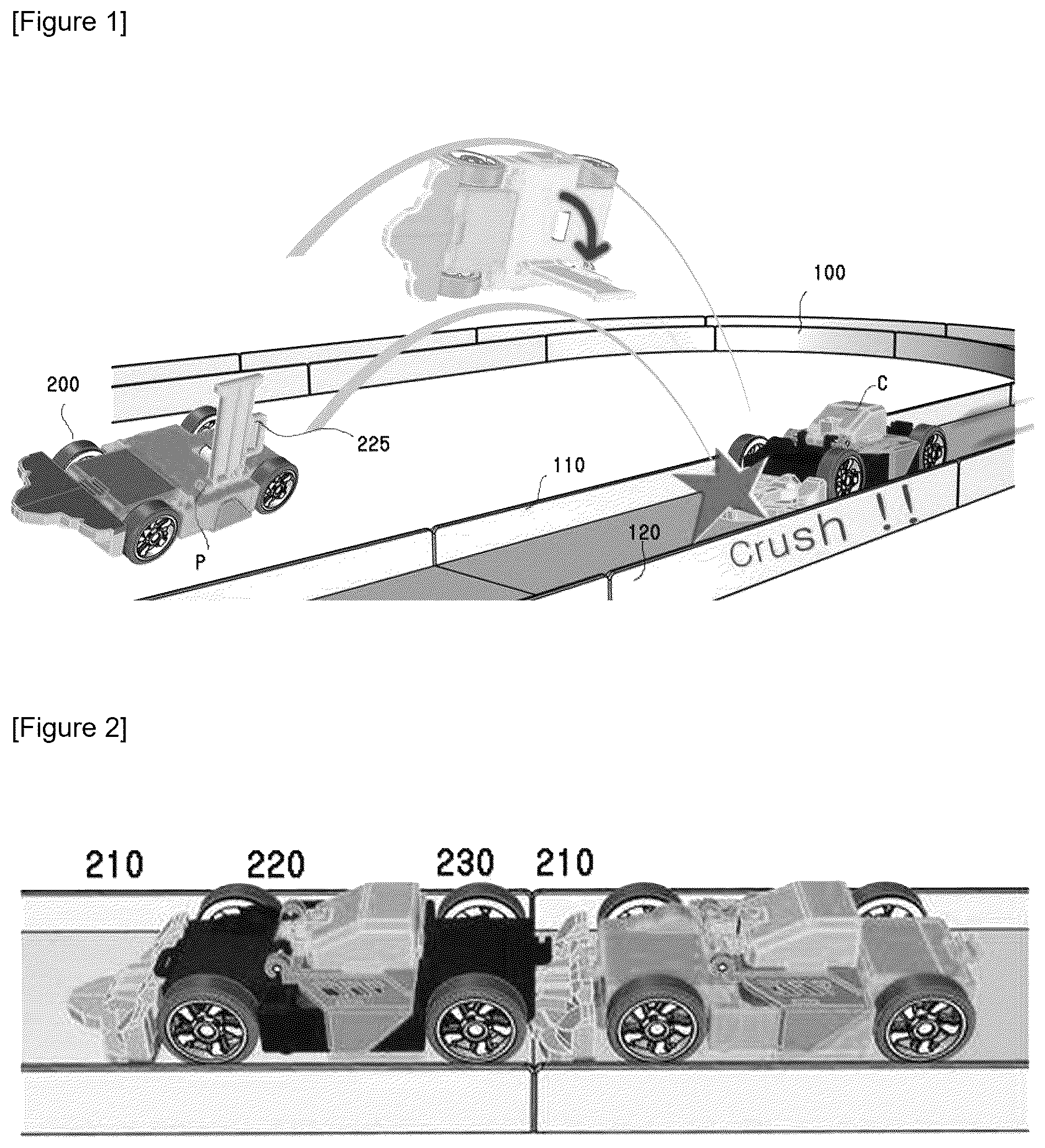 Patent US12564796 Figure 1 – Car racing system