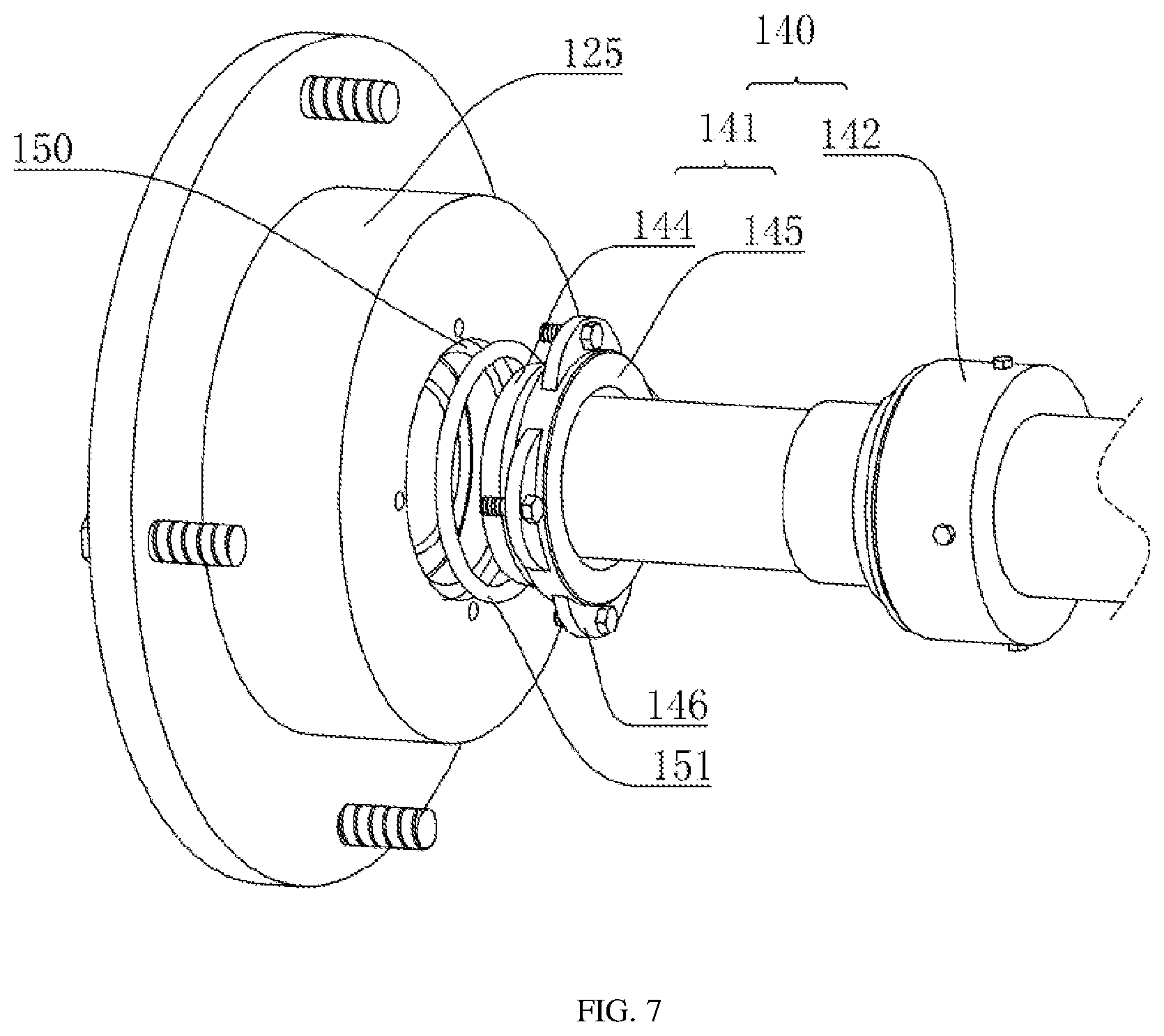Patent US12564797 Figure 5 – Countercurrent extraction device for spinning
