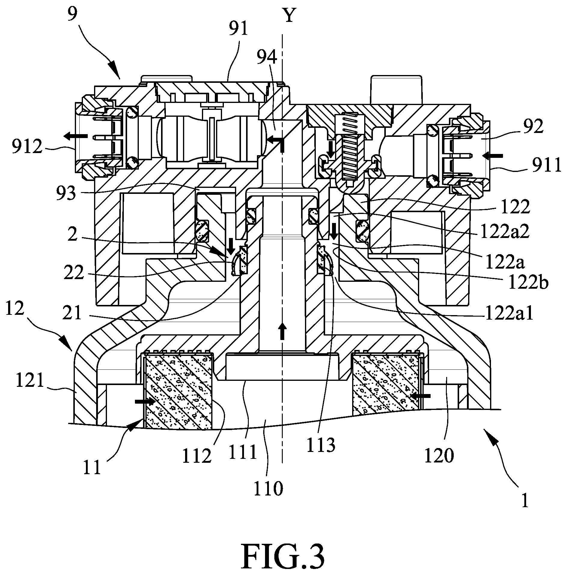 Patent US12564800 Figure 3 – Backflow-preventing filter module