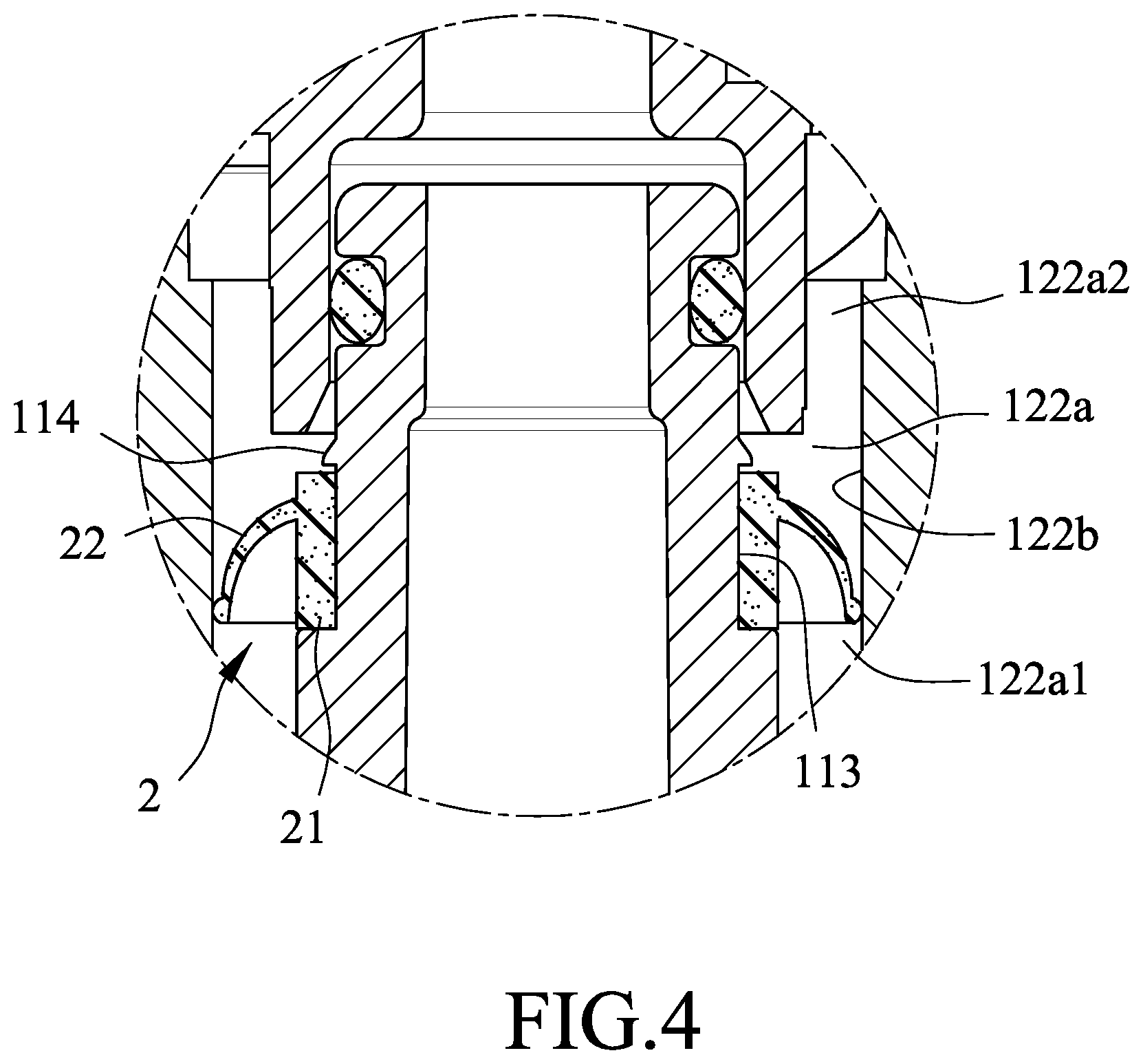 Patent US12564800 Figure 4 – Backflow-preventing filter module
