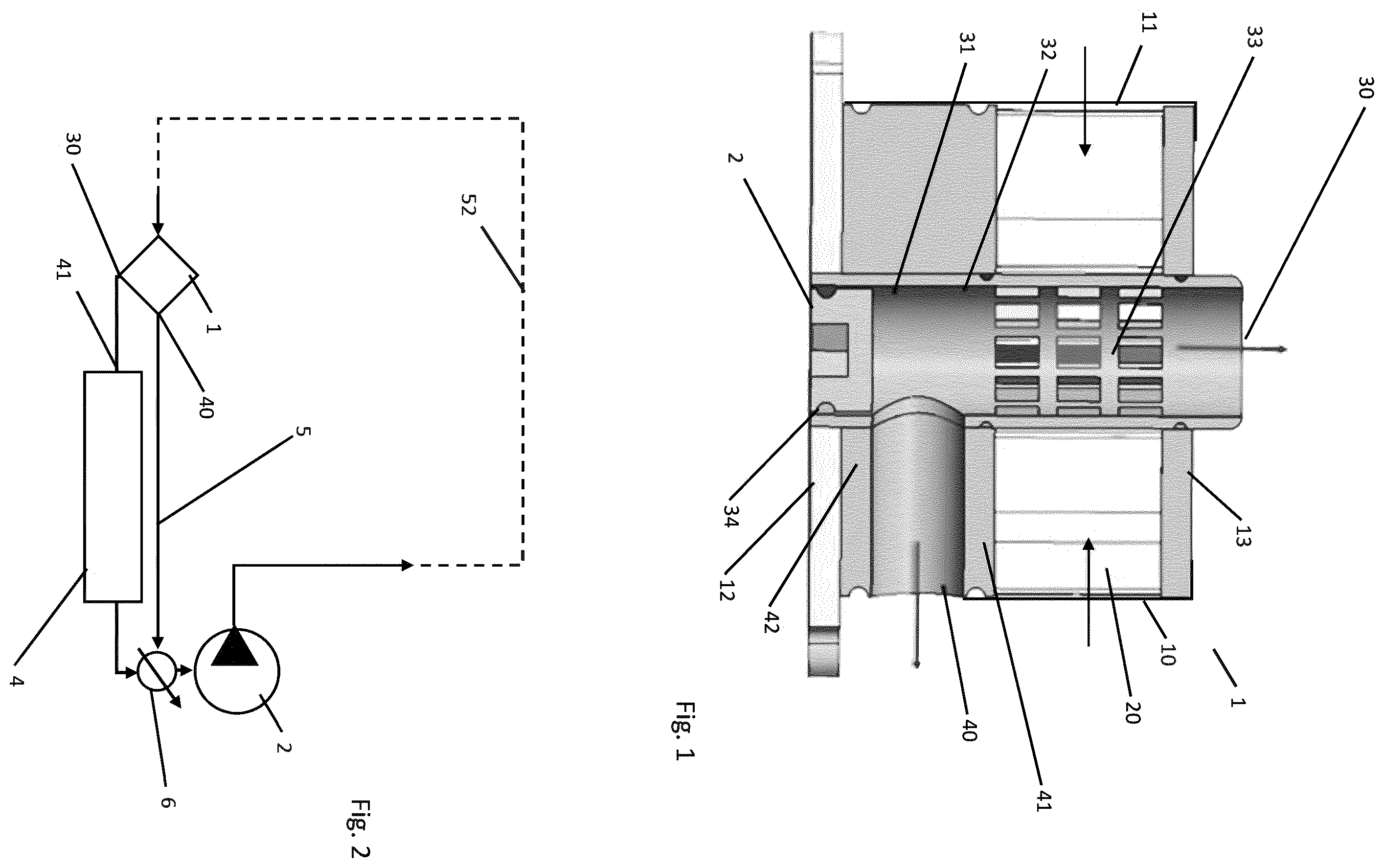 Patent US12564801 Figure 1 – Oil filter with two filtrate outlets and vehicle lubrication circuit