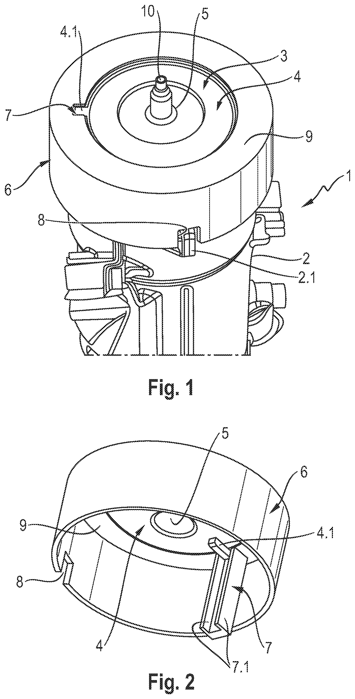 Patent US12564804 Figure 1 – Filter system, positioning mechanism, filter element and method for inserting and positioning a filter element