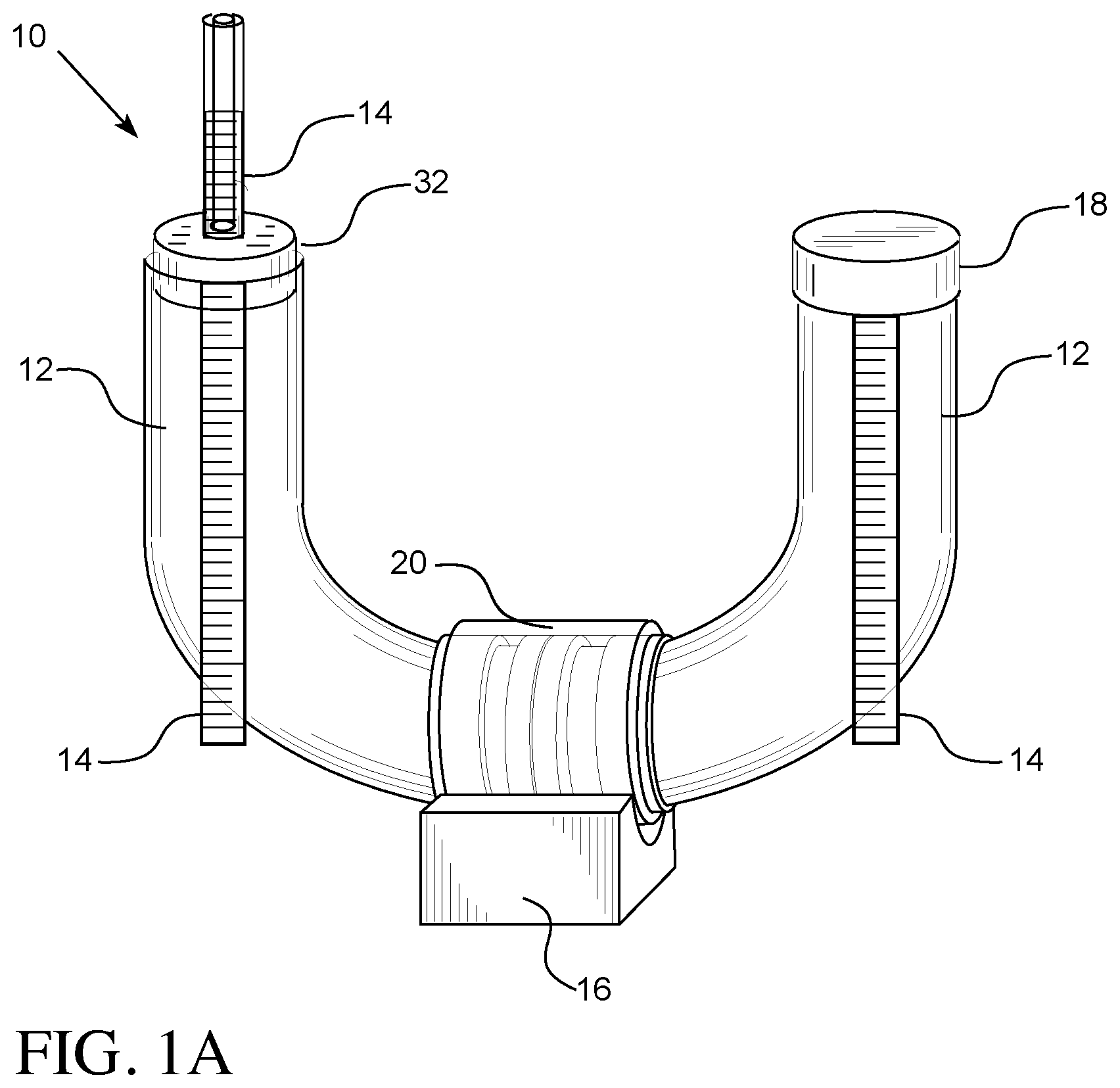 Patent US12564813 Figure 1 – Osmosis kit with U-tube apparatus and methods of using thereof