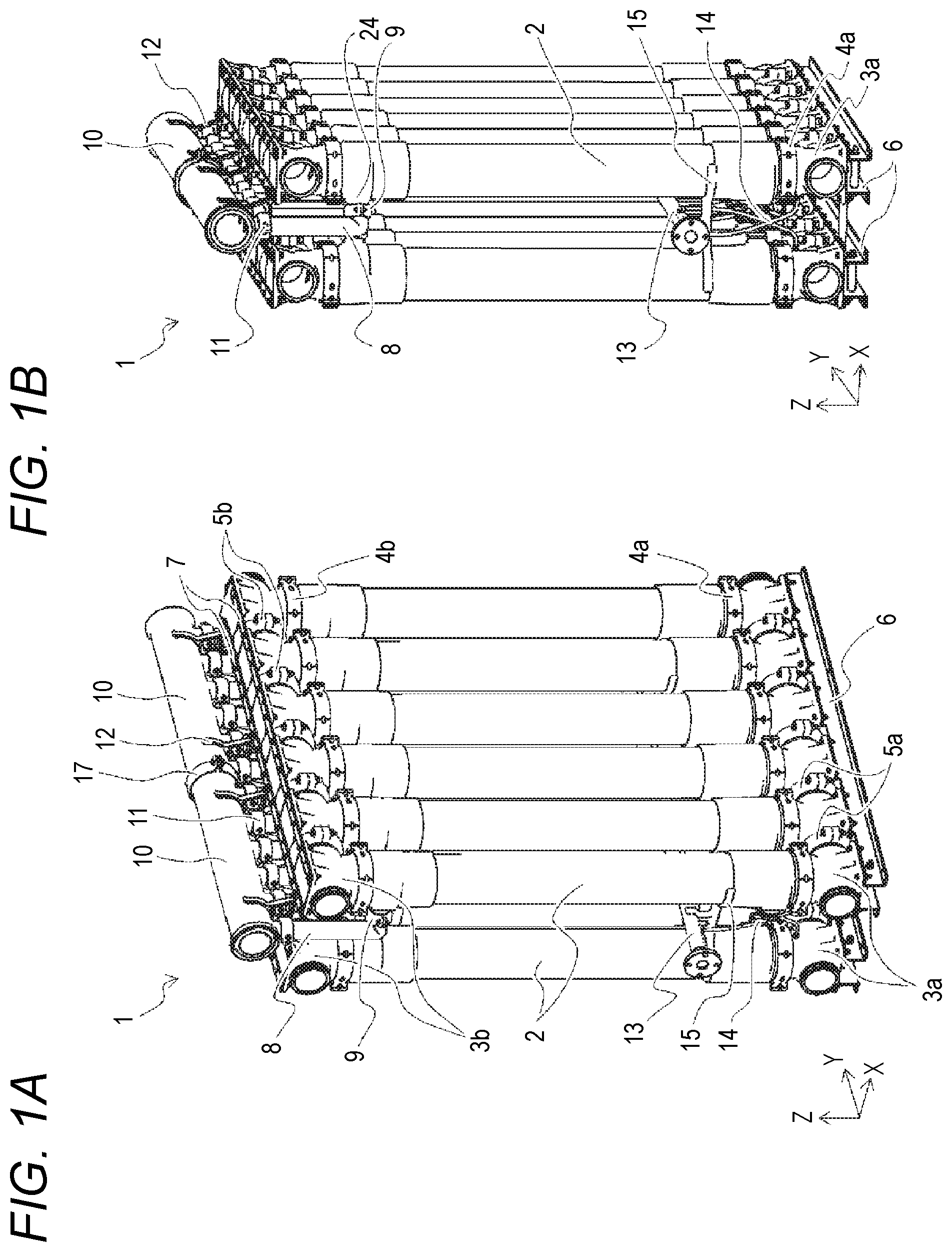 Patent US12564814 Figure 1 – Hollow-fiber membrane module unit