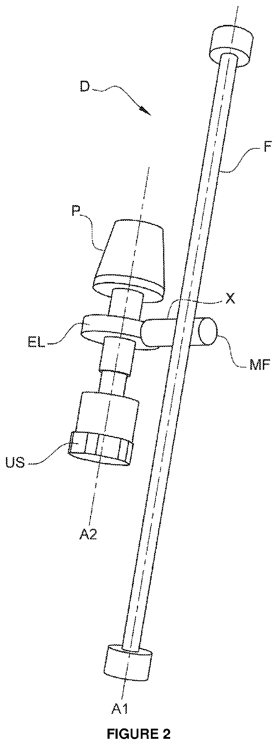 Patent US12564815 Figure 2 – Liquid filtration device comprising an ultrasound emission module