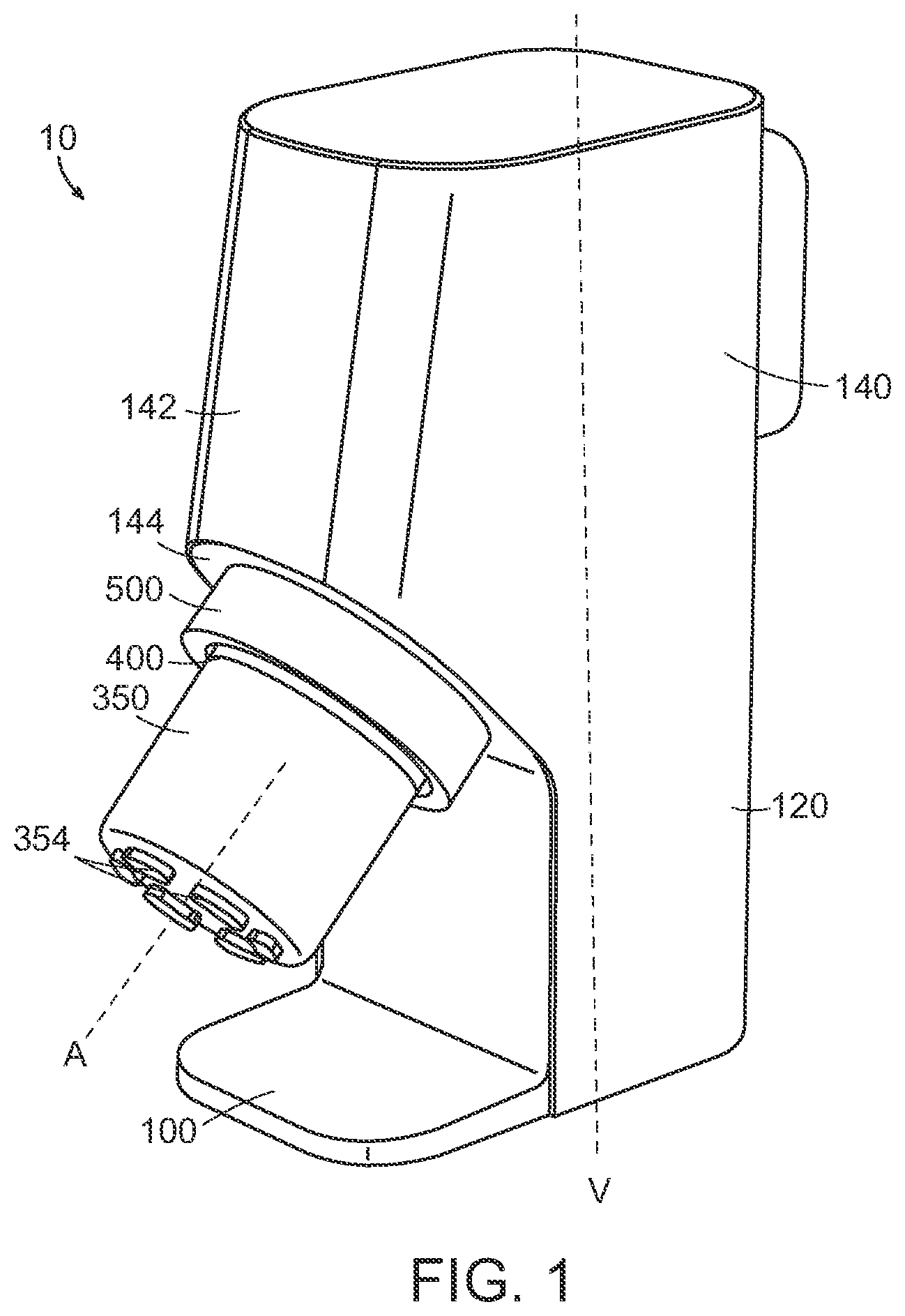 Patent US12564821 Figure 1 – Locking assembly for a micro puree machine