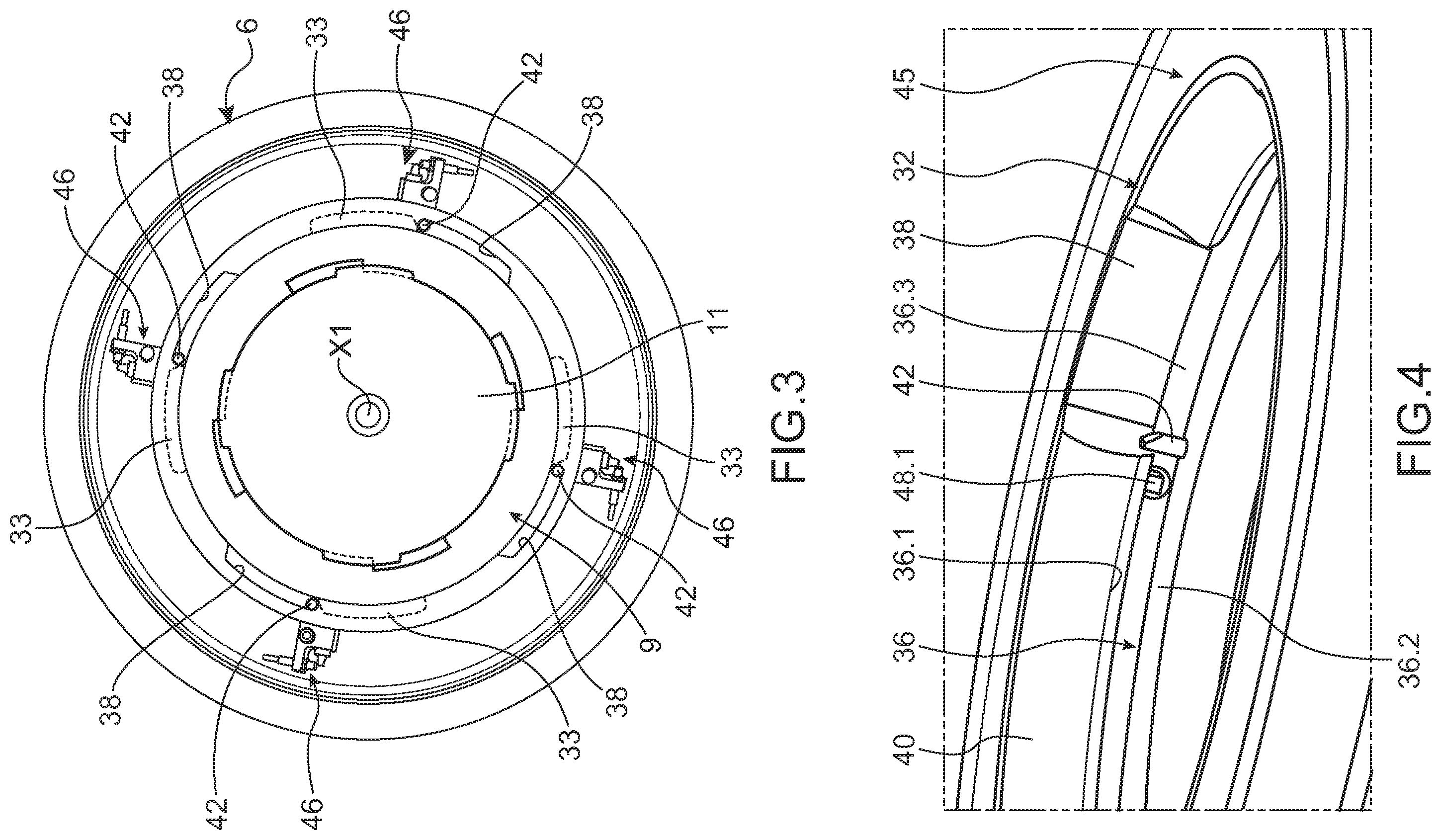 Patent US12564832 Figure 3 – Sealed double-door connection device with reinforced security