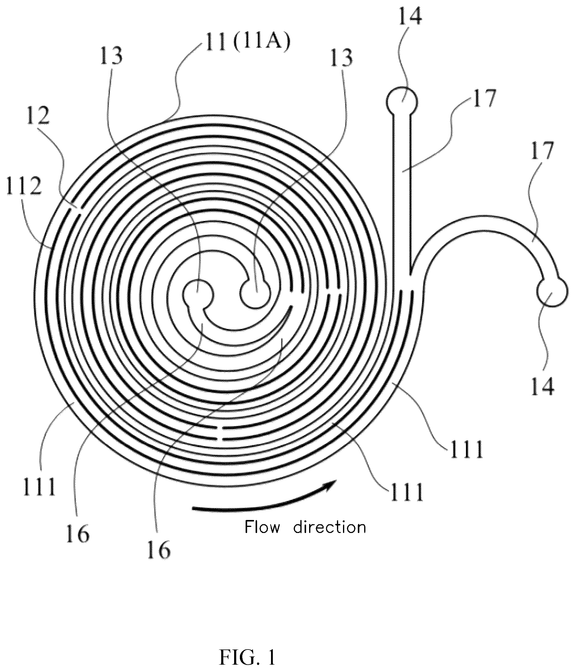 Patent US12564838 Figure 1 – Step-type inertial focusing microfluidic chip