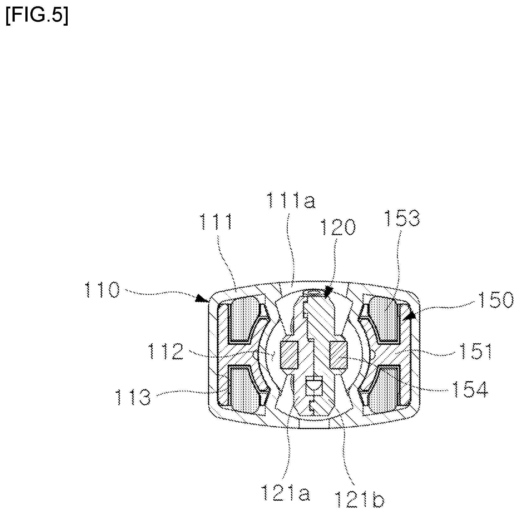 Patent US12564846 Figure 5 – Vibration motor with washing nozzle