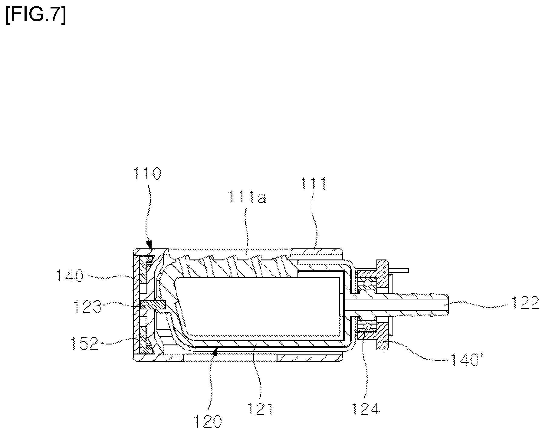 Patent US12564846 Figure 7 – Vibration motor with washing nozzle