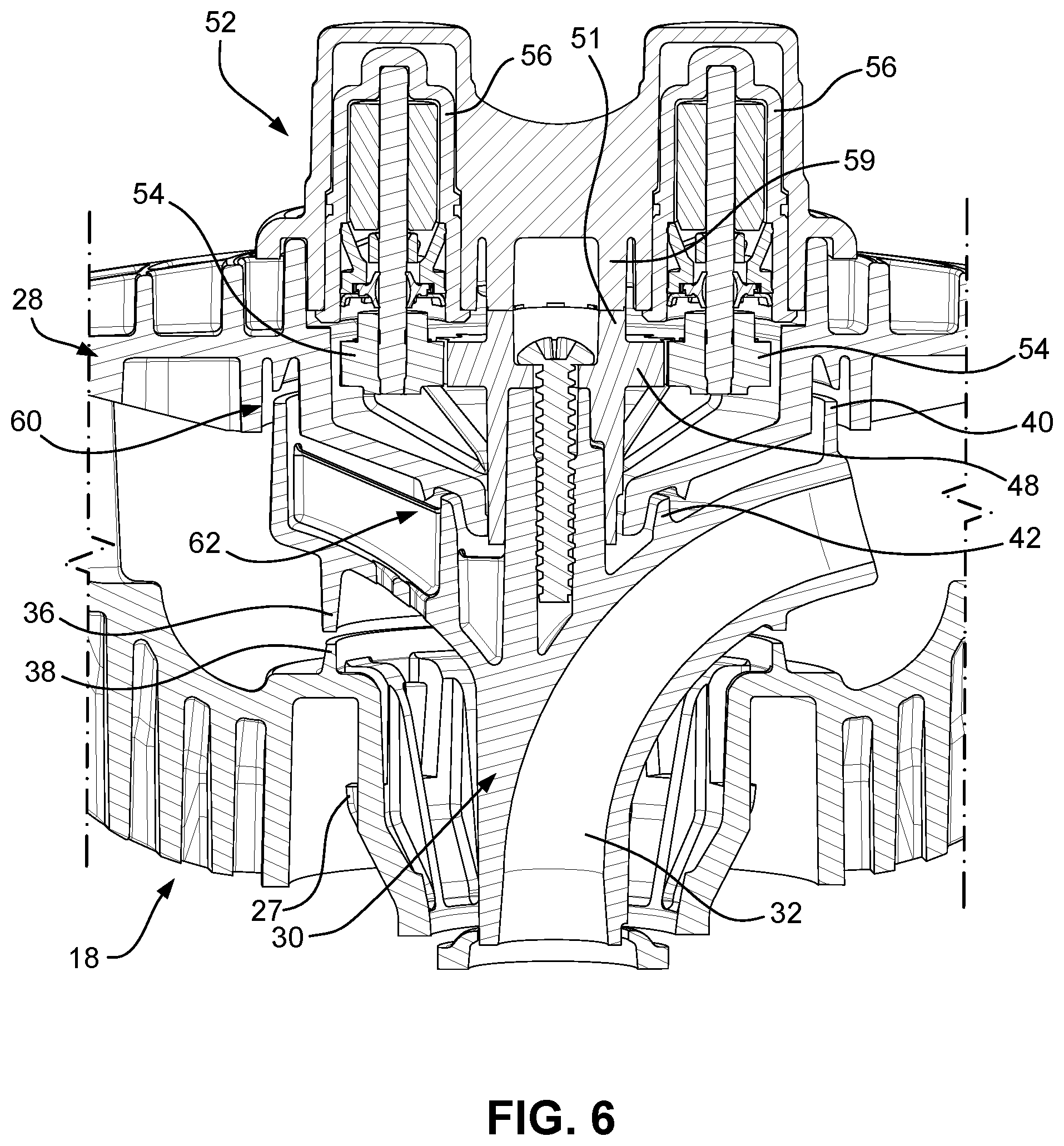 Patent US12564848 Figure 6 – Irrigation sprinkler with multiple patterns and rotation speeds