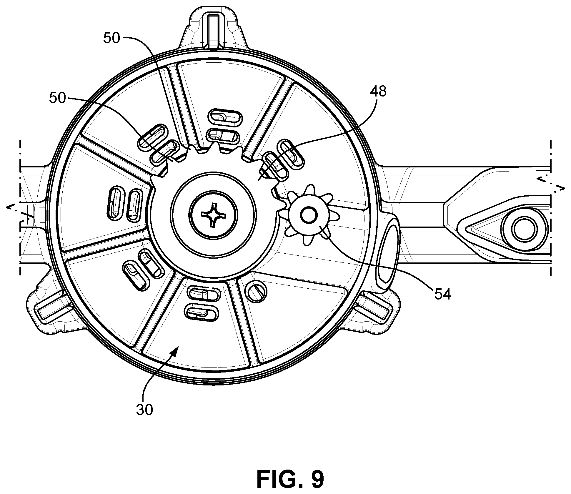 Patent US12564848 Figure 9 – Irrigation sprinkler with multiple patterns and rotation speeds