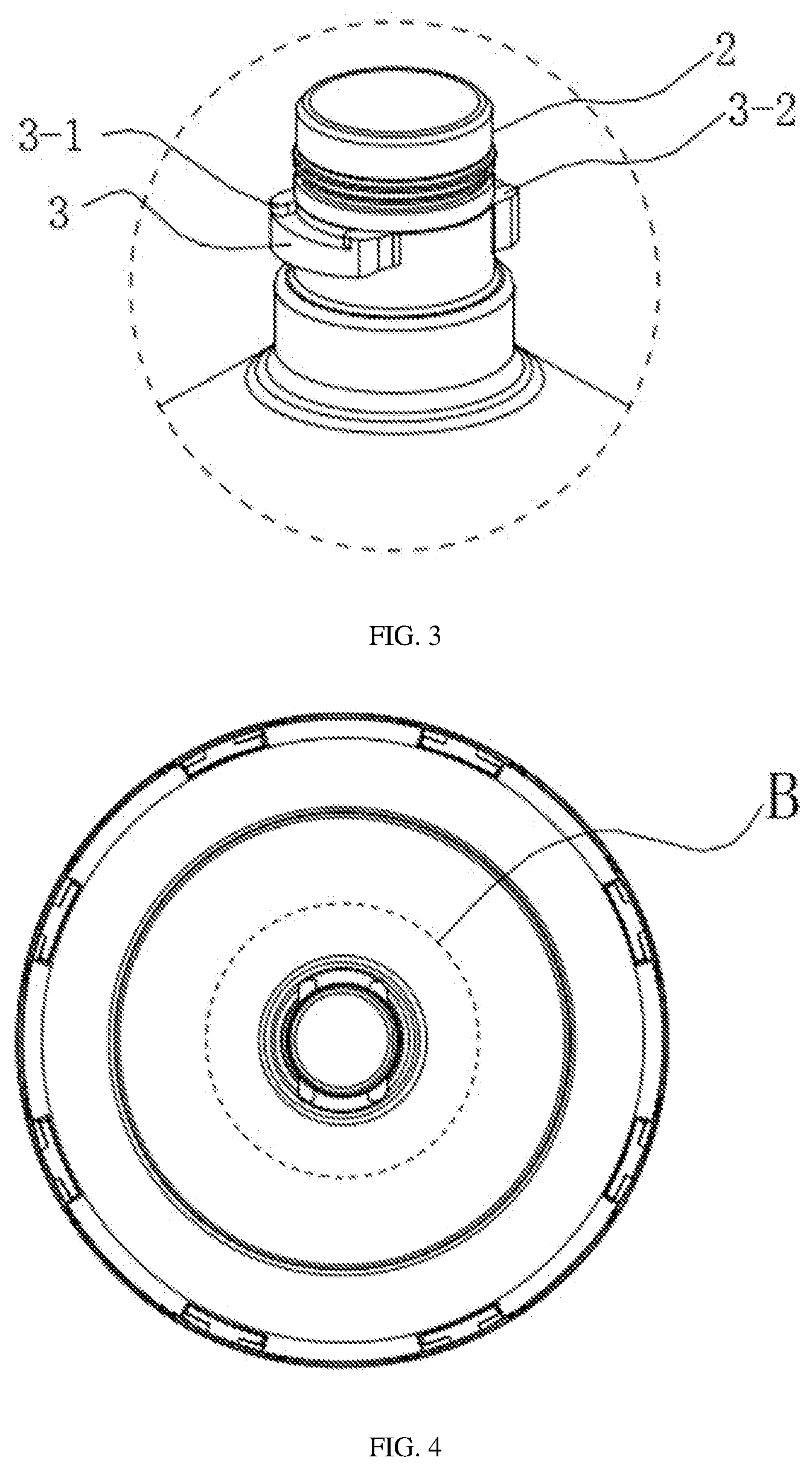 Patent US12564850 Figure 2 – Reservoir seal cover, reservoir connection mechanism for spray gun, and reservoir