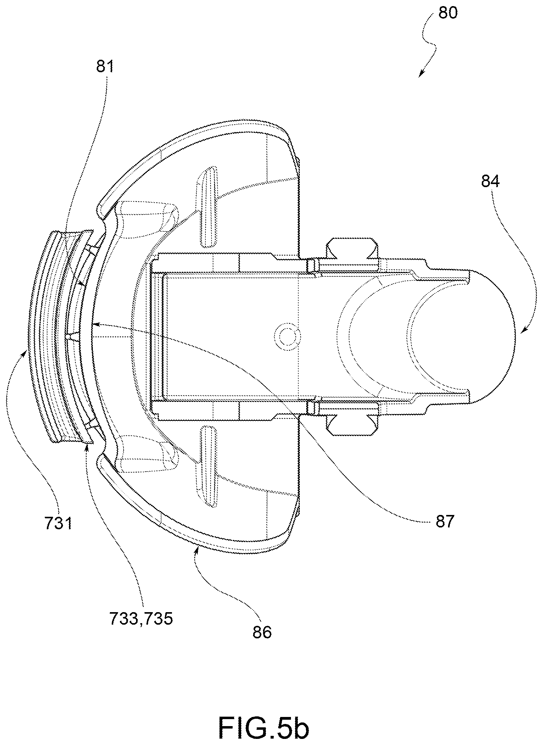 Patent US12564851 Figure 6 – Trigger-type dispensing head for a dispensing device for pasty products such as toothpastes