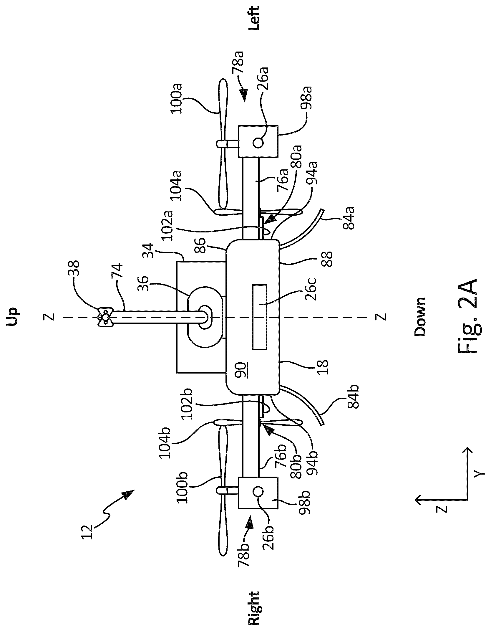 Patent US12564852 Figure 2 – Unmanned aerial vehicle for painting structures