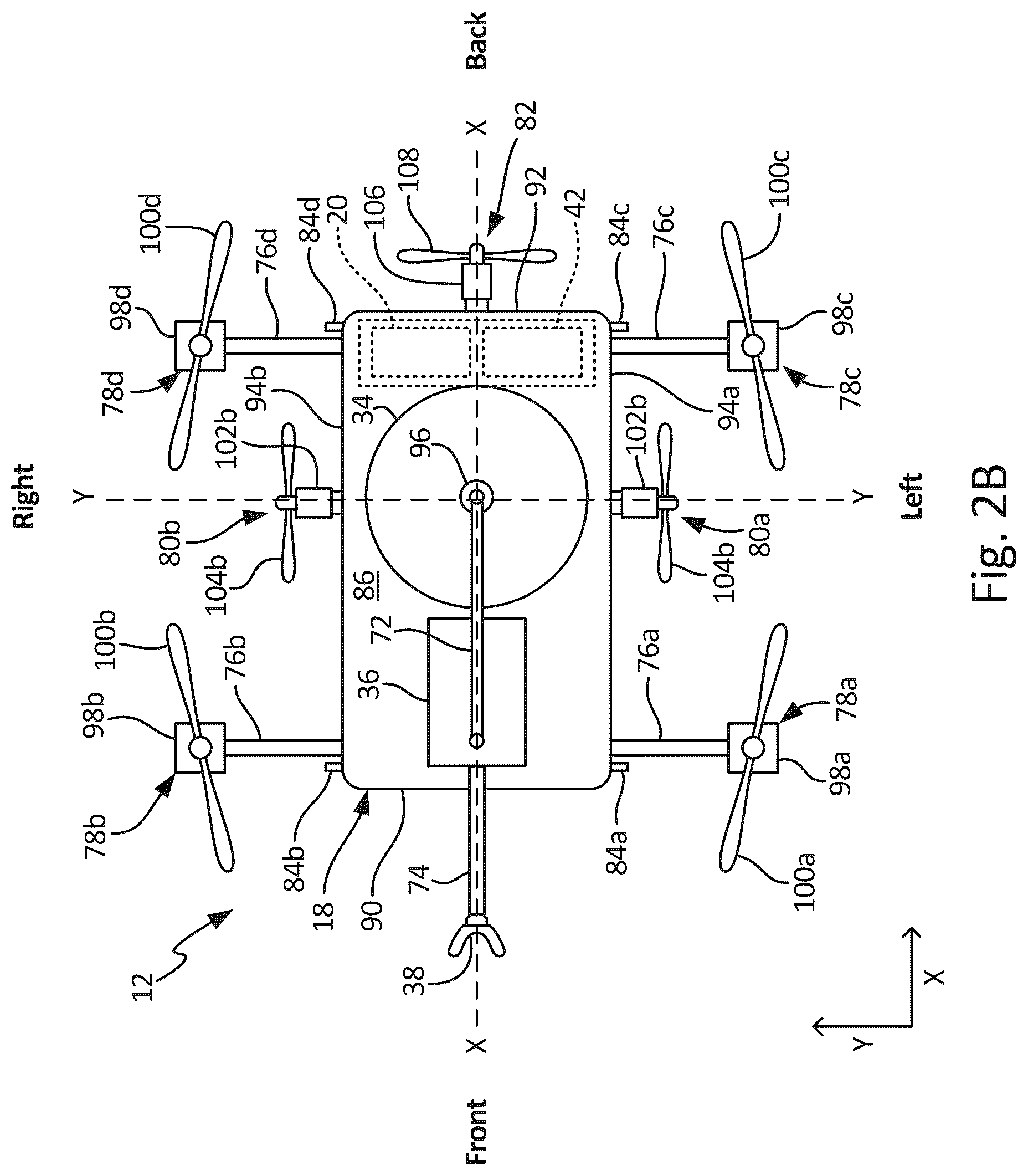 Patent US12564852 Figure 3 – Unmanned aerial vehicle for painting structures