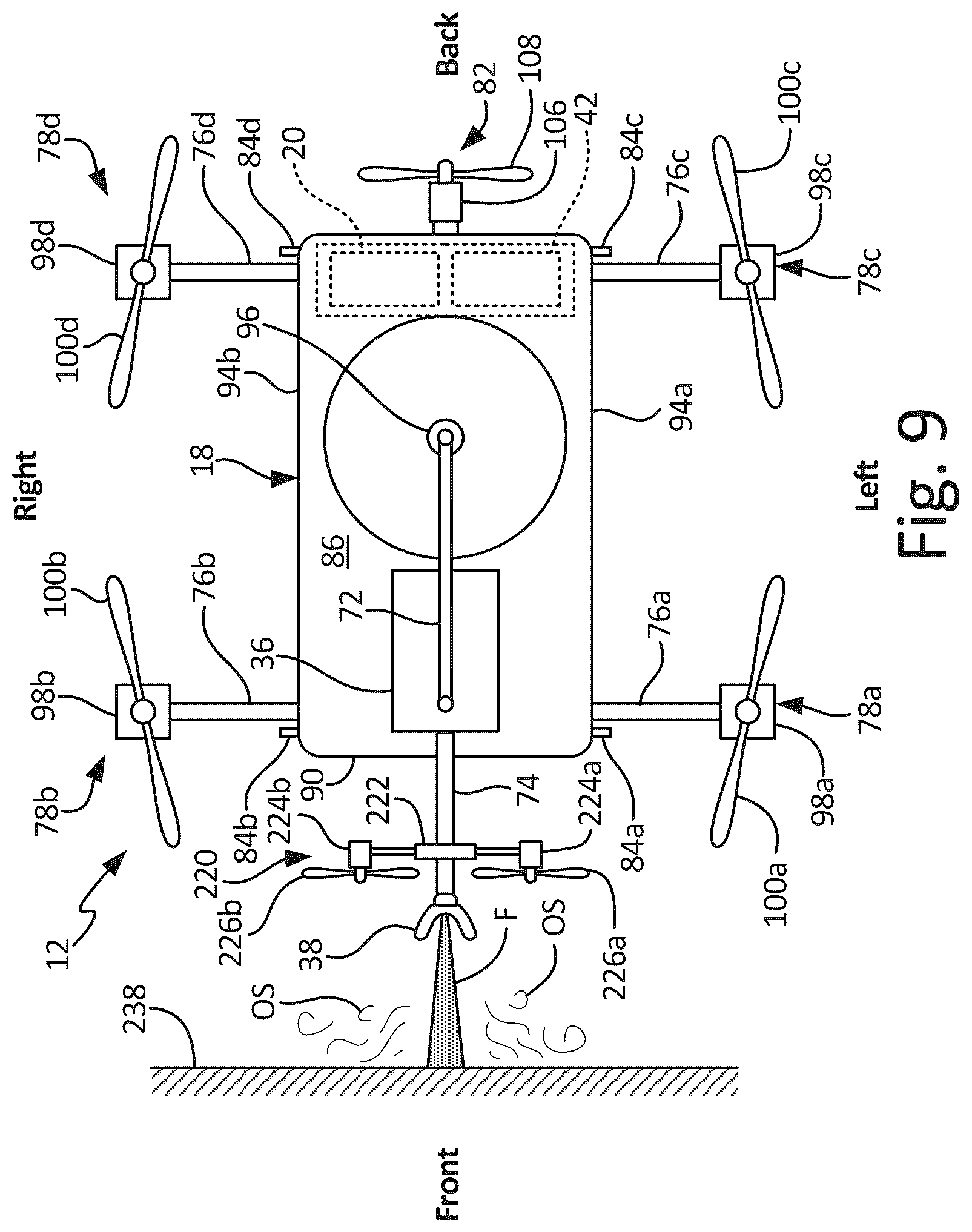 Patent US12564852 Figure 11 – Unmanned aerial vehicle for painting structures
