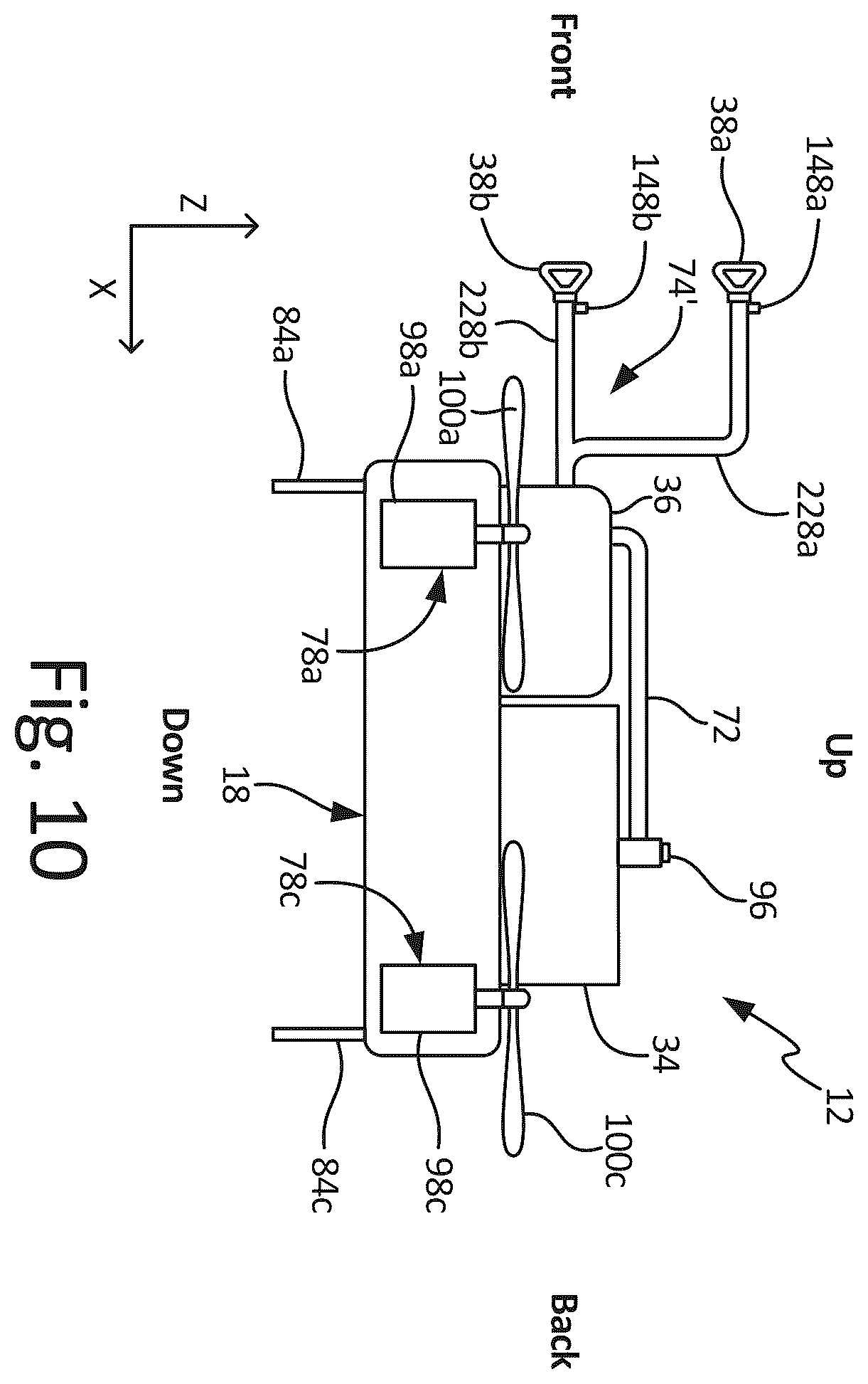 Patent US12564852 Figure 12 – Unmanned aerial vehicle for painting structures