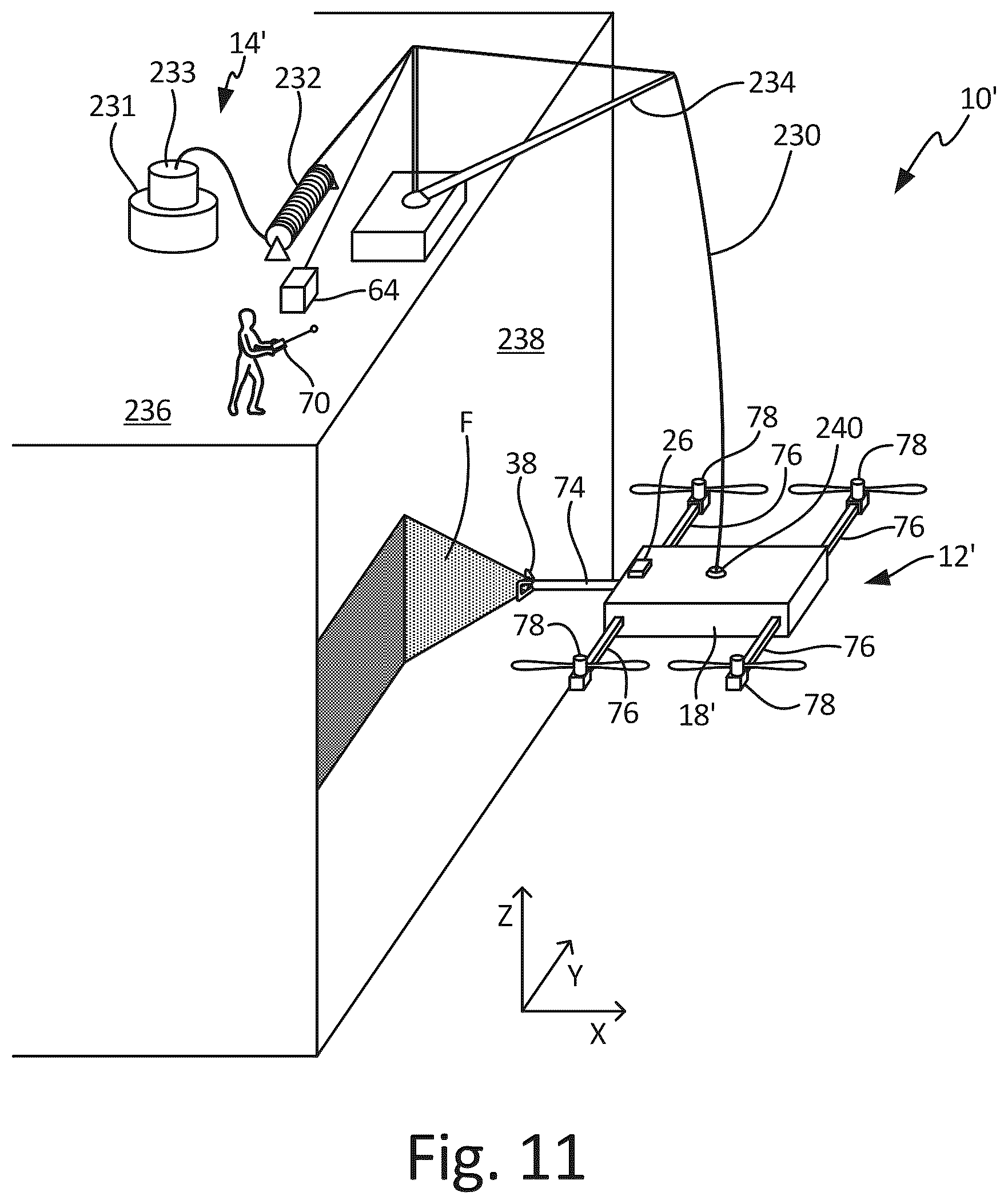 Patent US12564852 Figure 13 – Unmanned aerial vehicle for painting structures