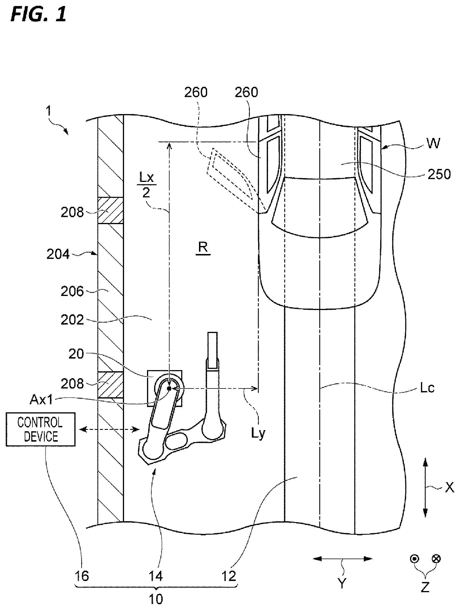 Patent US12564853 — Door opening/closing robot and door opening/closing system — Figure 1
