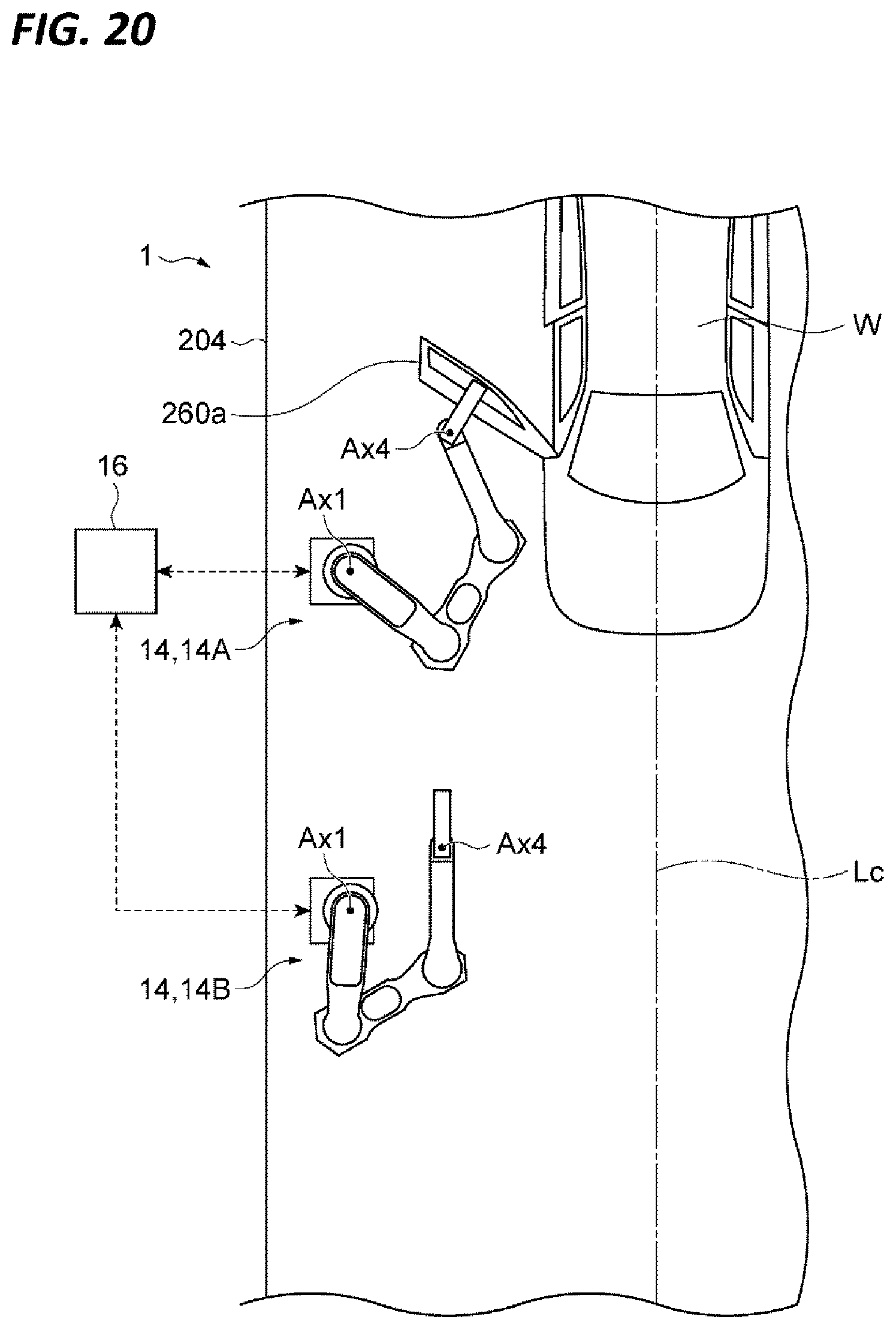 Patent US12564853 Figure 20 – Door opening/closing robot and door opening/closing system
