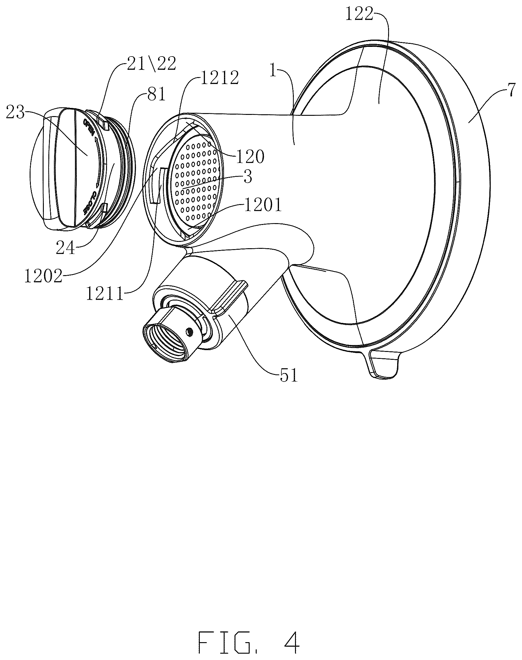 Patent US12564856 Figure 4 – Spray head