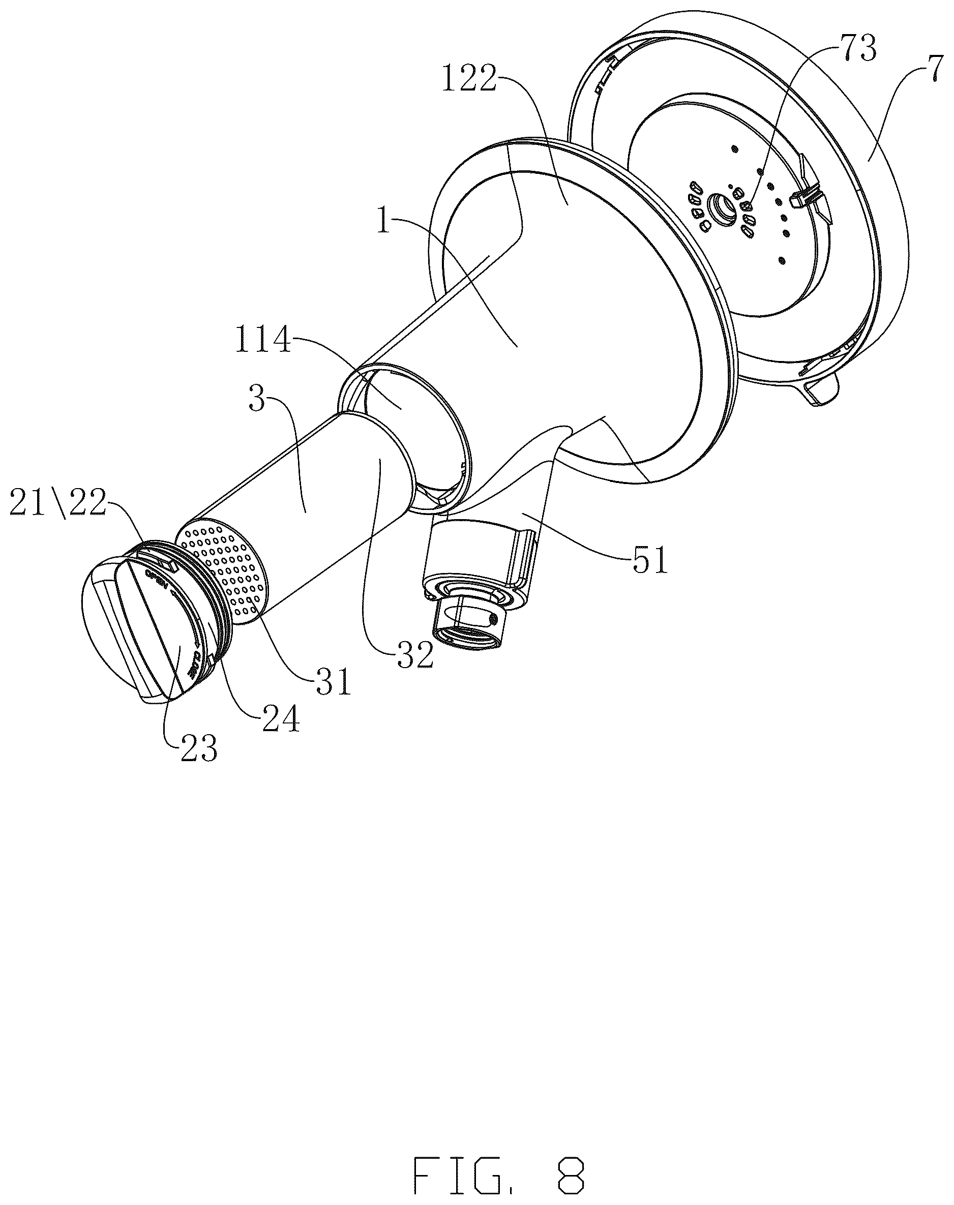 Patent US12564856 Figure 8 – Spray head