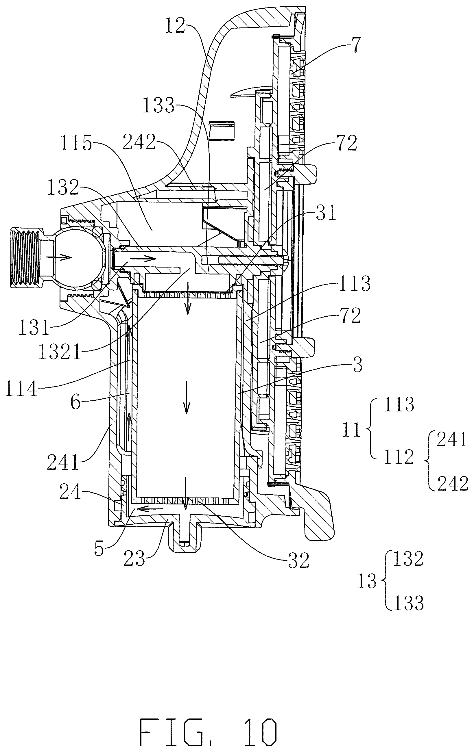 Patent US12564856 Figure 10 – Spray head