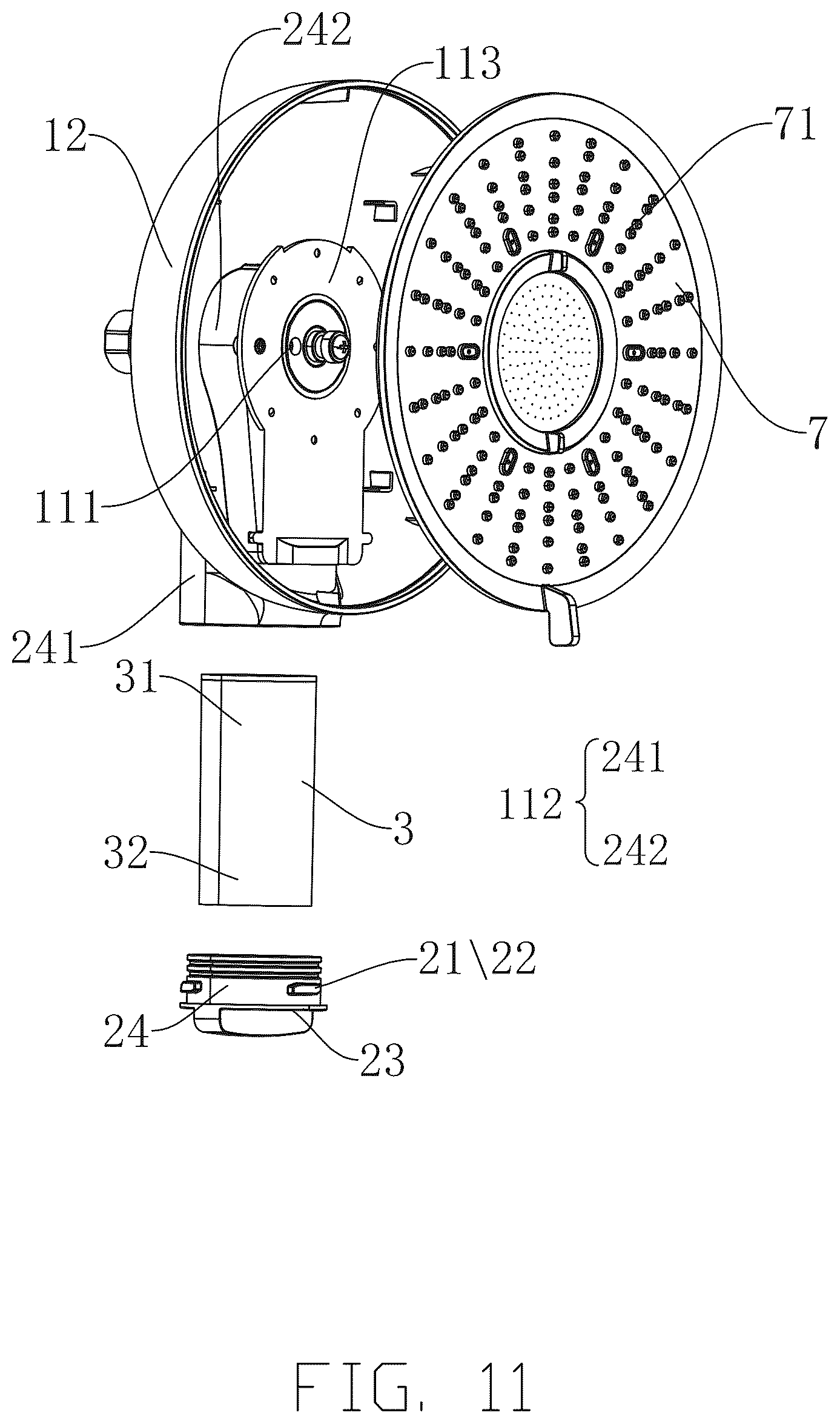 Patent US12564856 Figure 11 – Spray head