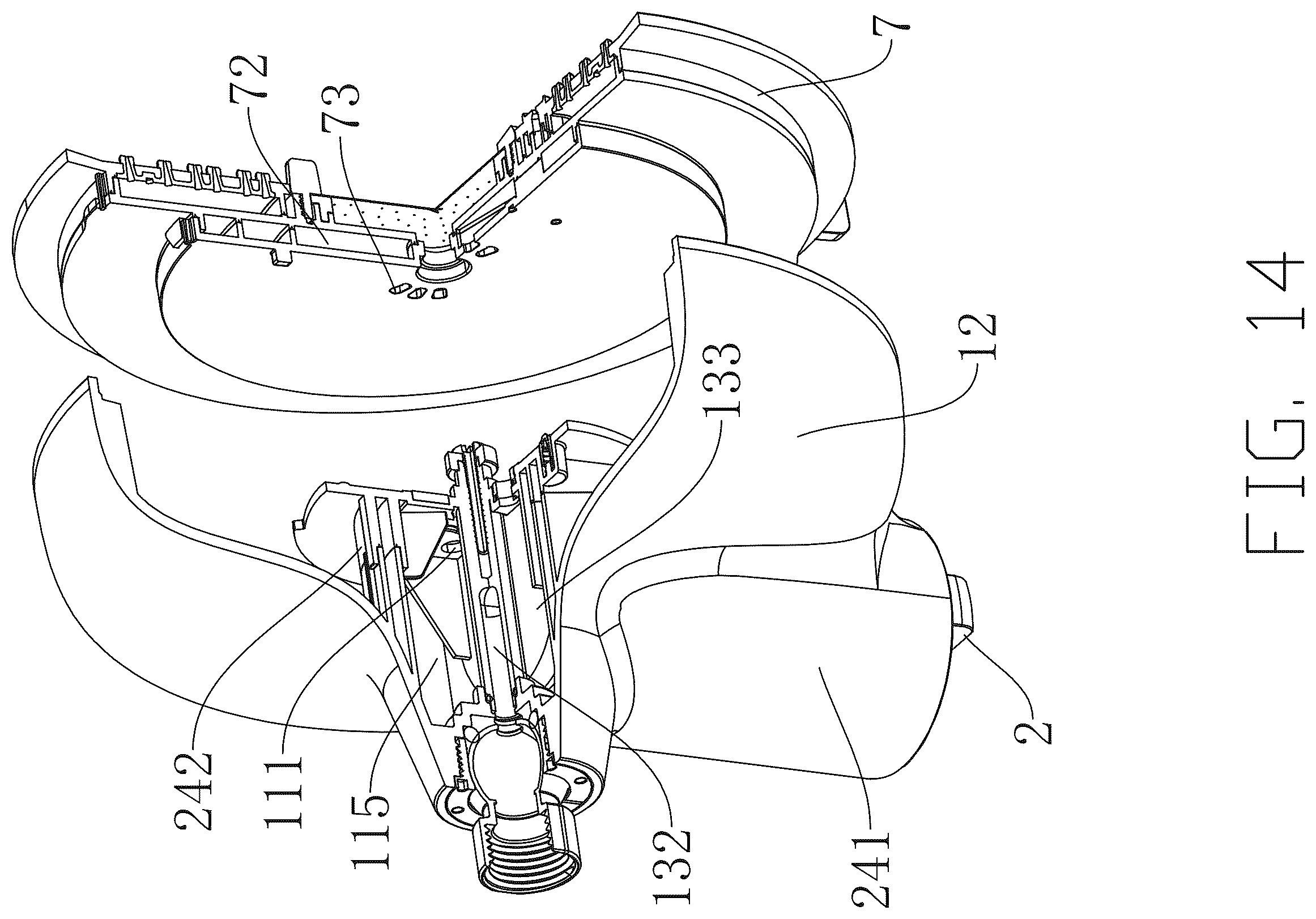 Patent US12564856 Figure 14 – Spray head