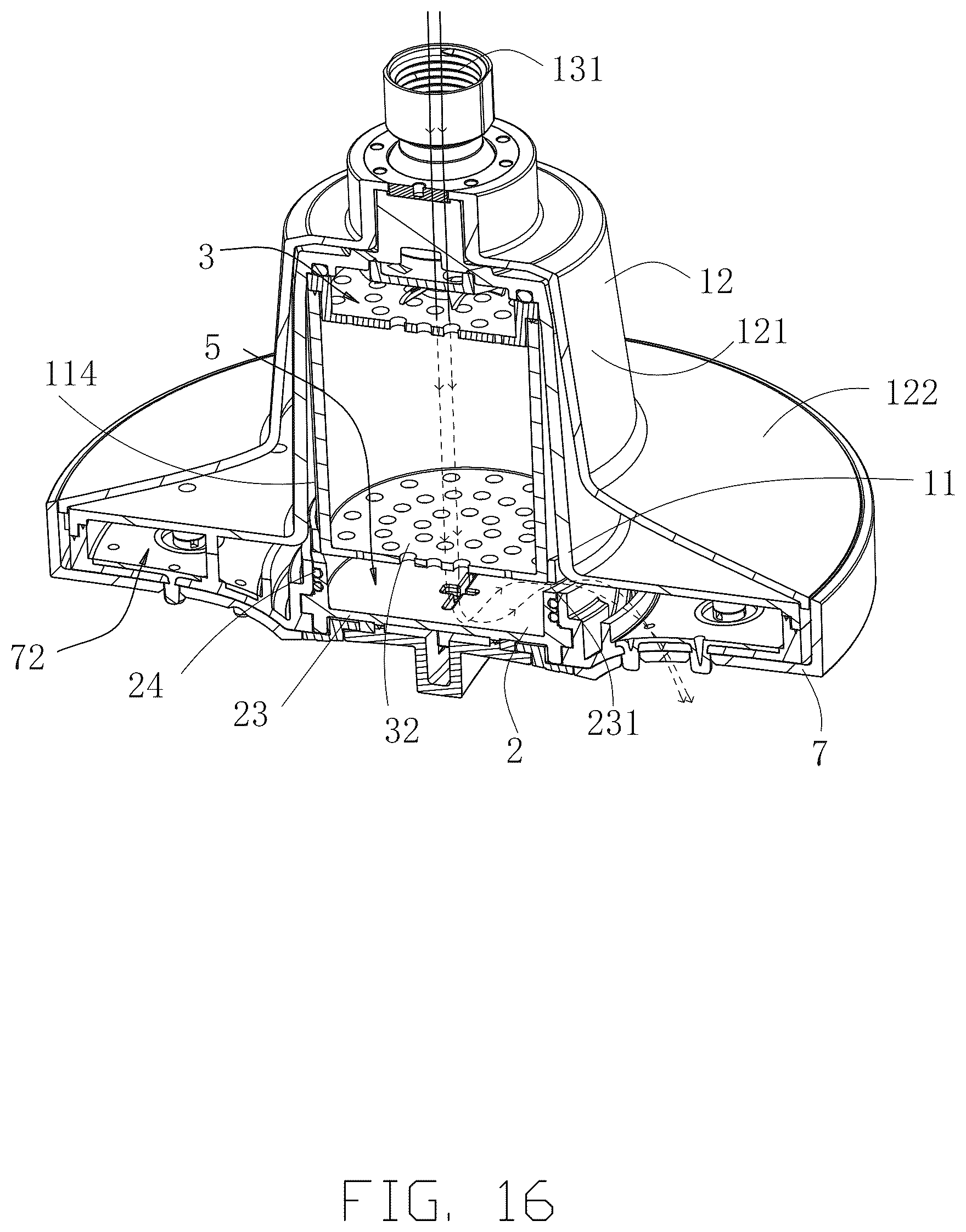 Patent US12564856 Figure 16 – Spray head
