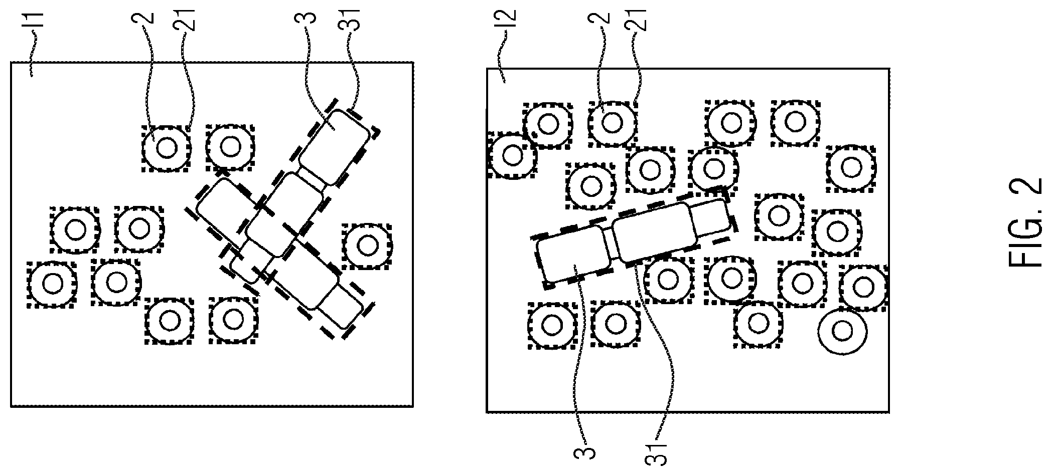 Patent US12564867 Figure 2 – Method and device for detecting containers which have fallen over and/or are damaged in a container mass flow
