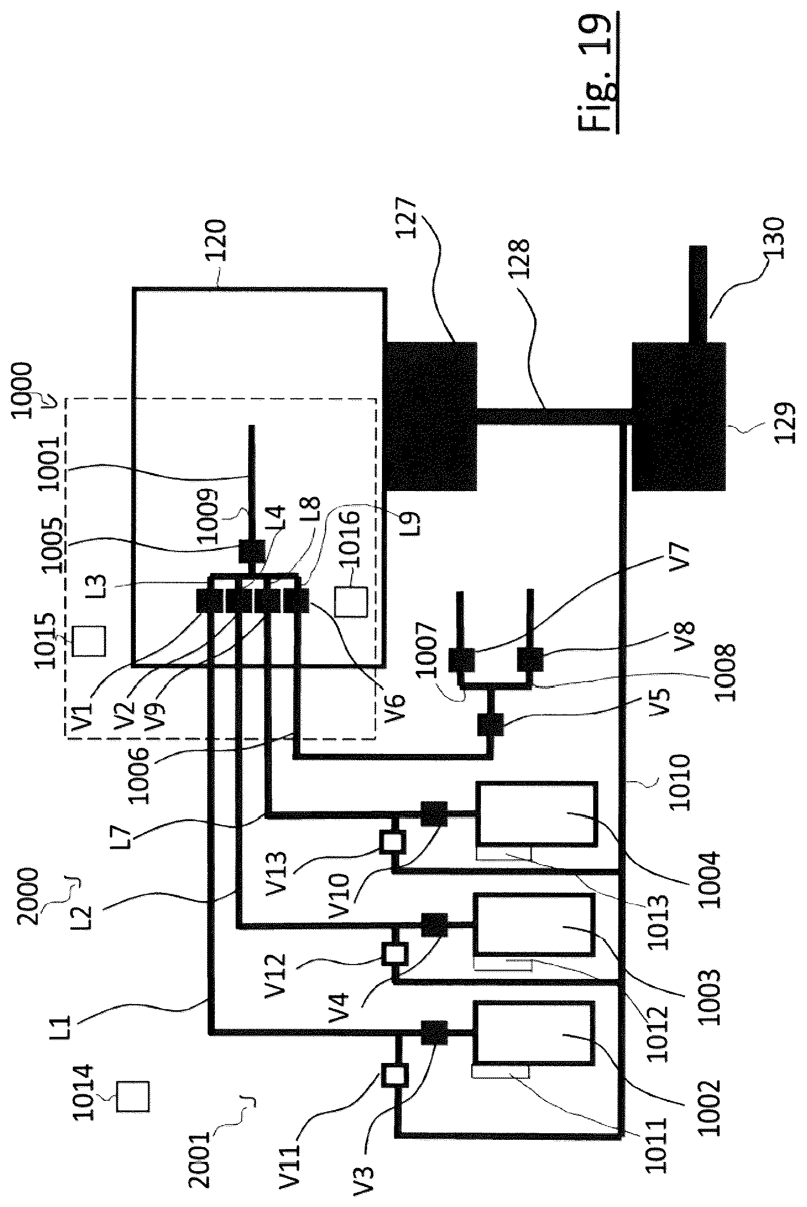 Patent US12564869 Figure 19 – Gas feed device, system having a gas feed device, and particle beam apparatus having a gas feed device or the system