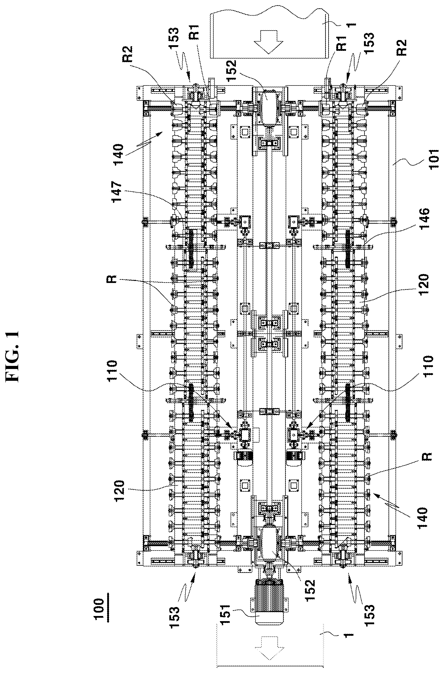Patent US12564872 Figure 1 – Pocket flange forming device for duct