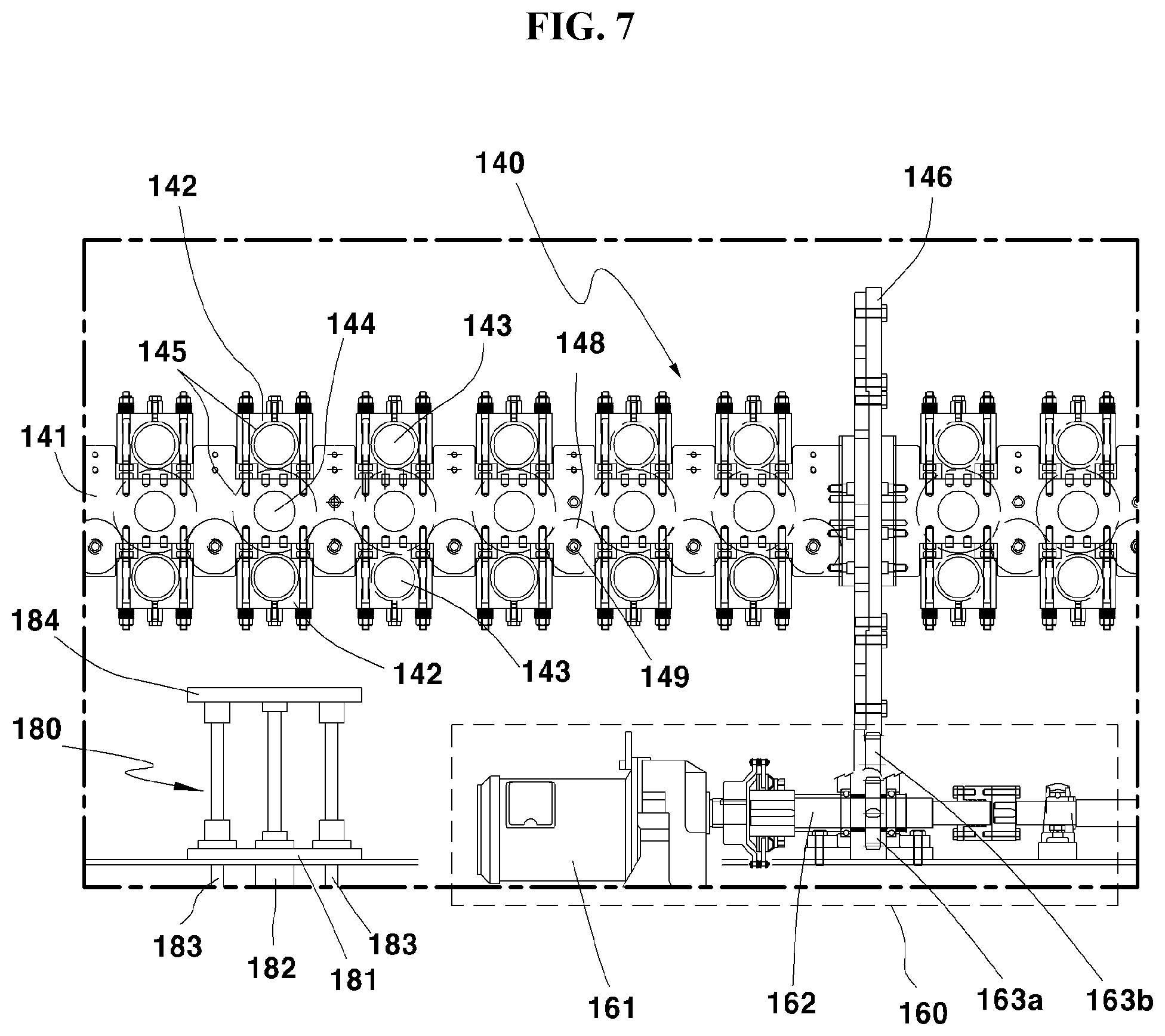 Patent US12564872 Figure 7 – Pocket flange forming device for duct