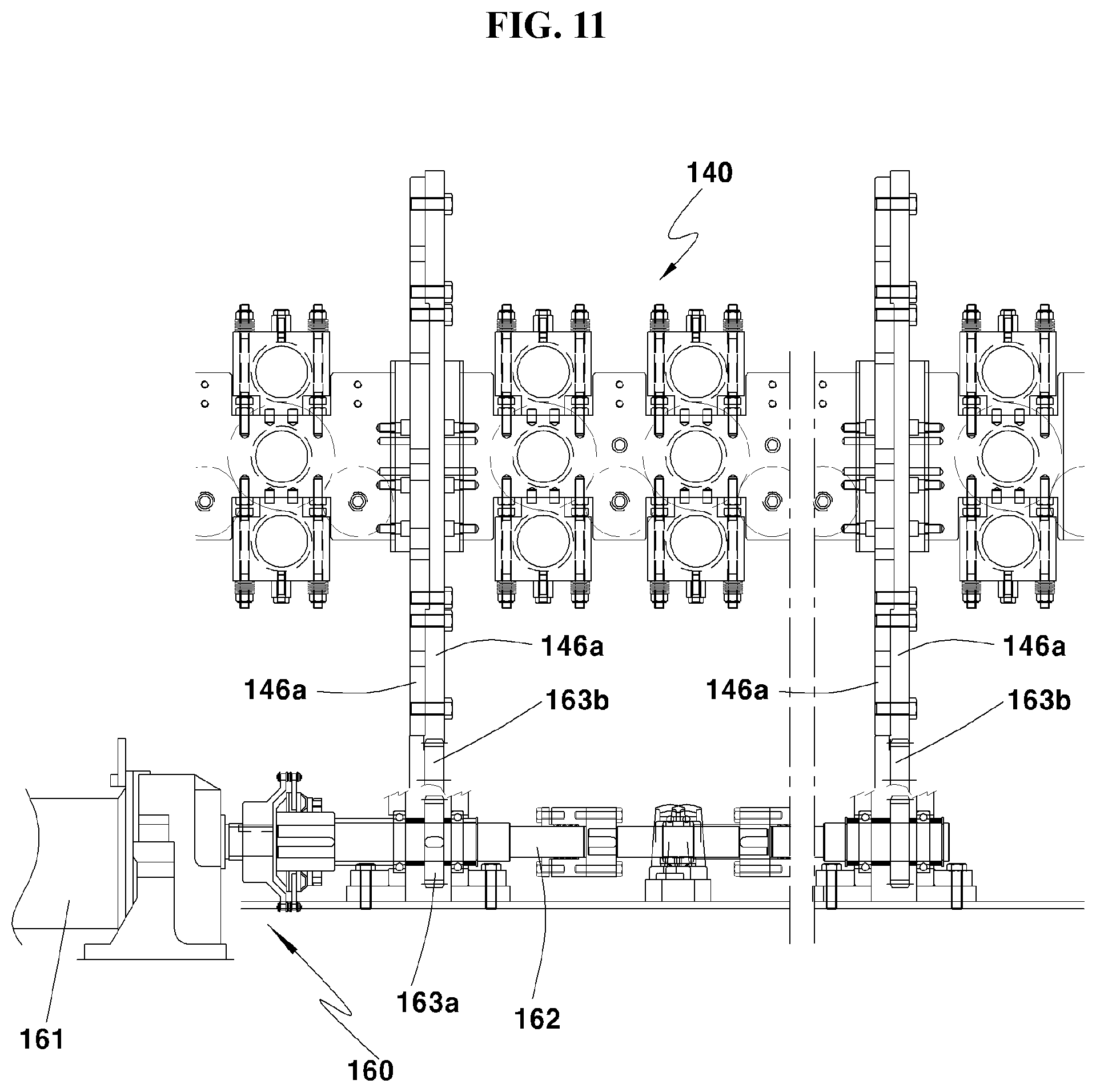 Patent US12564872 Figure 11 – Pocket flange forming device for duct