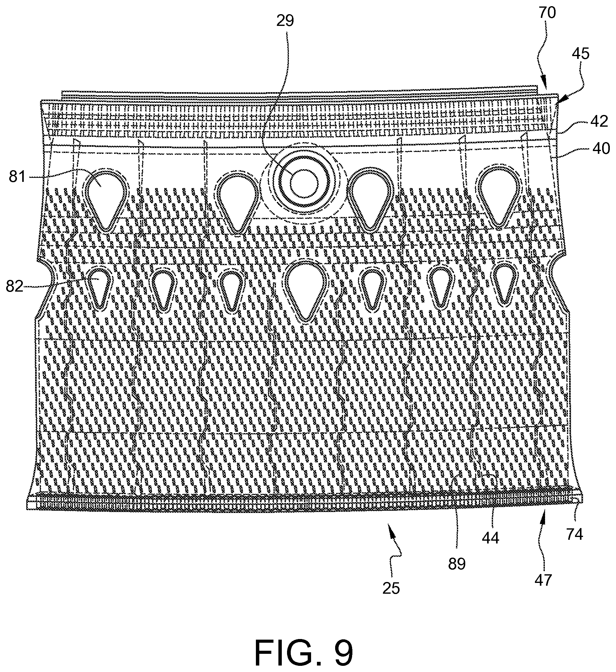 Patent US12564882 Figure 8 – Method for additive manufacturing of a wall for a turbine engine, comprising at least one cooling aperture
