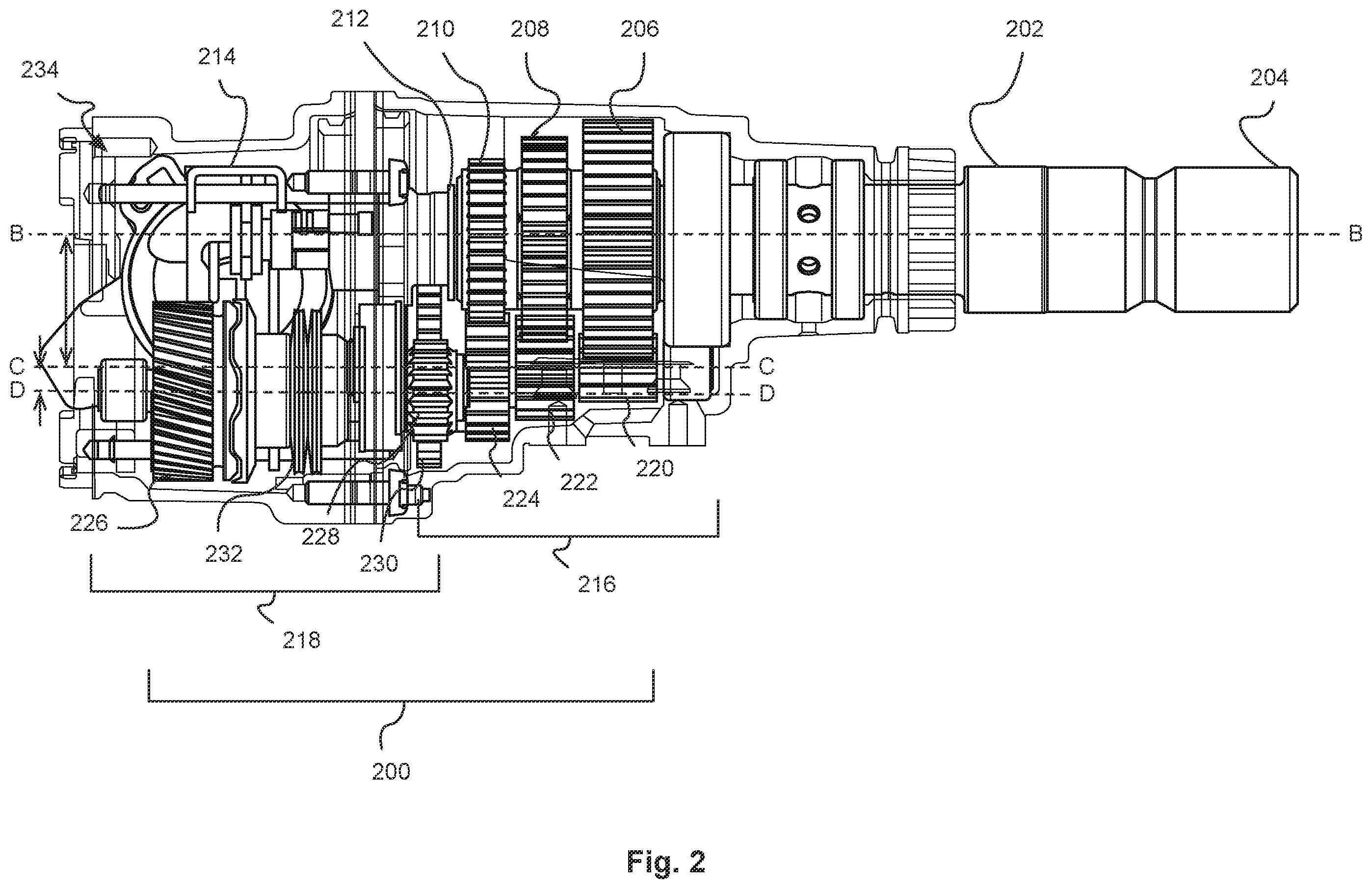 Patent US12564888 Figure 2 – Power tool and a transmission therefor