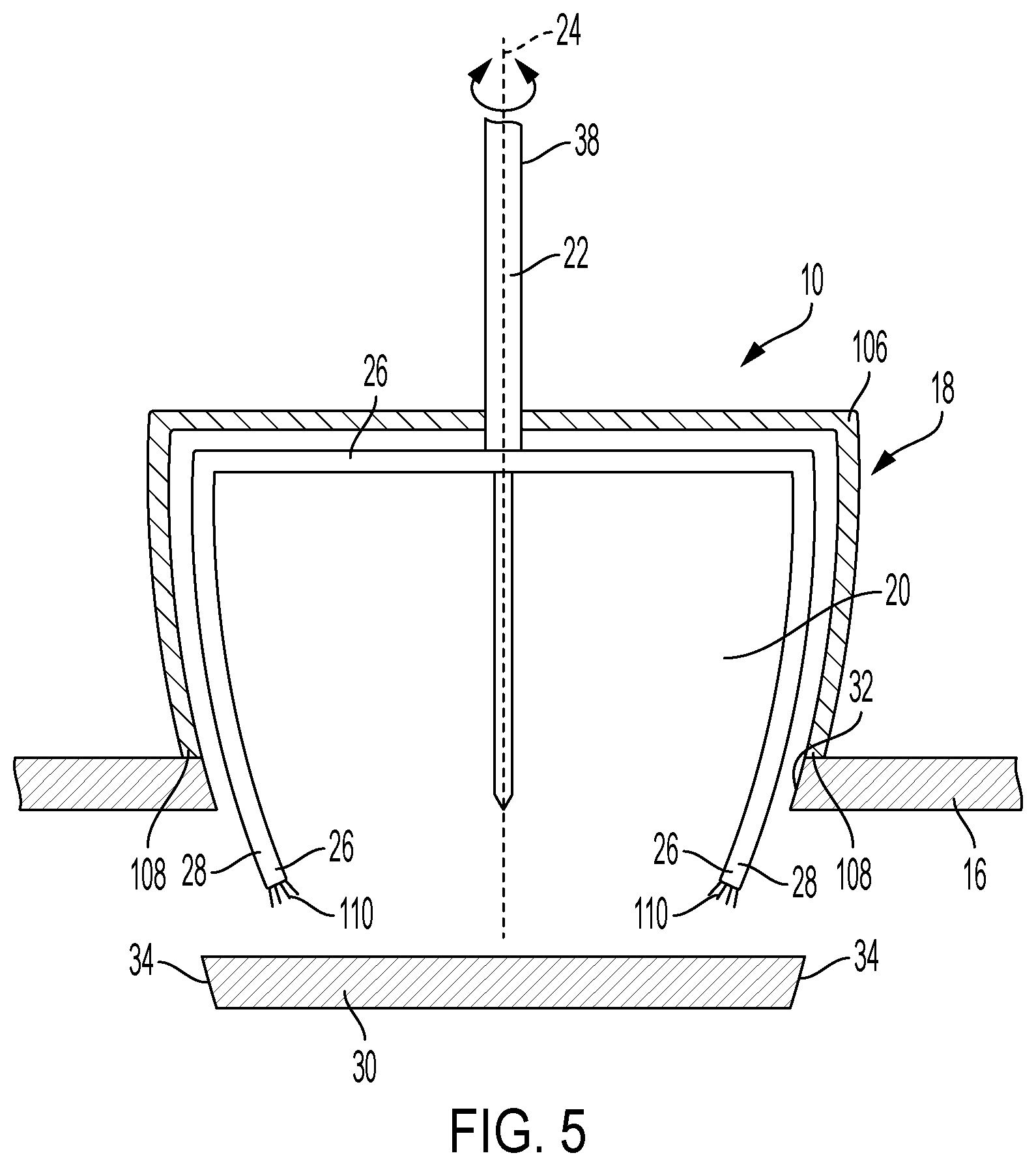 Patent US12564889 Figure 4 – Cutting accessory for a drill