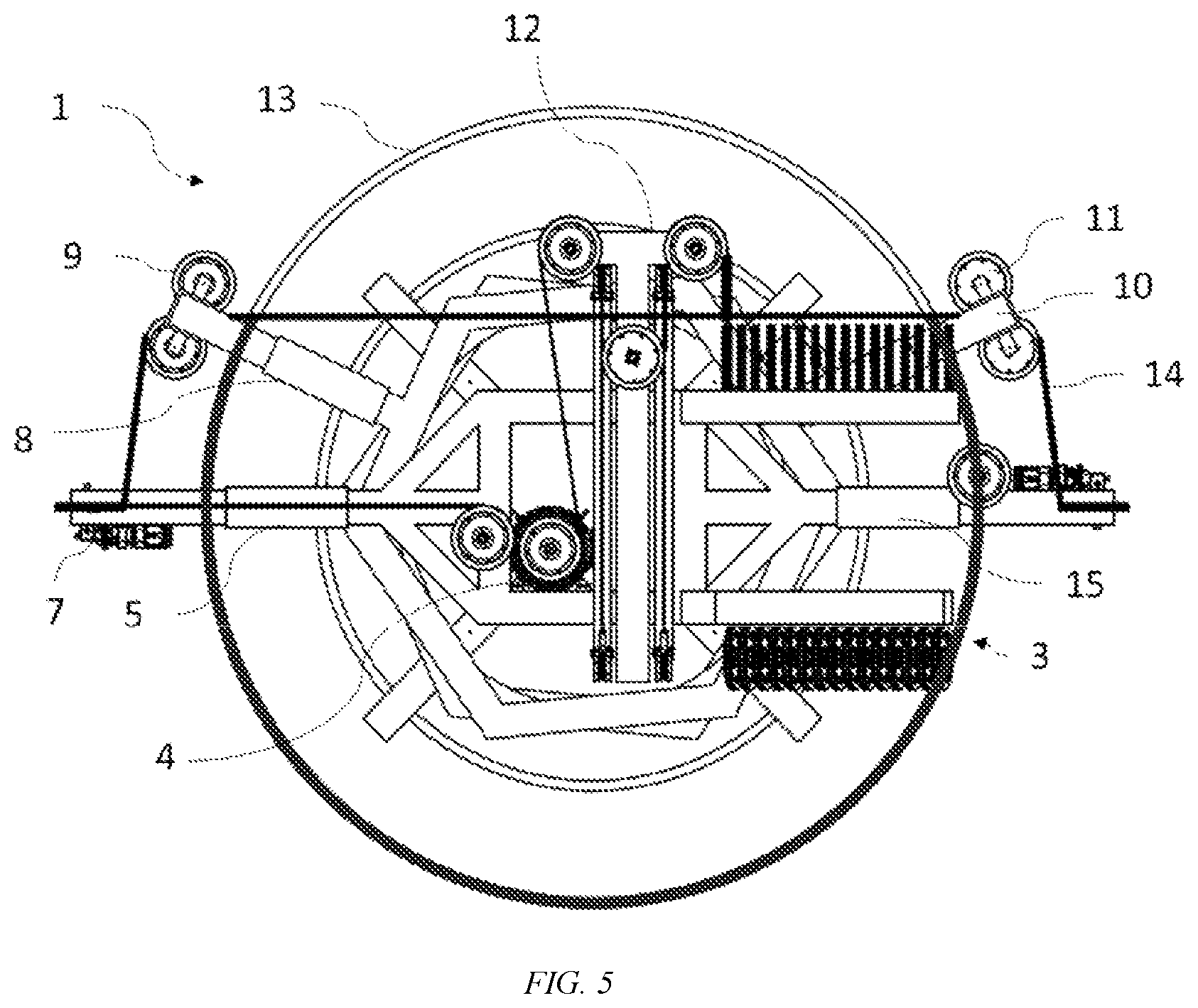 Patent US12564891 Figure 5 – Spin-saw machine