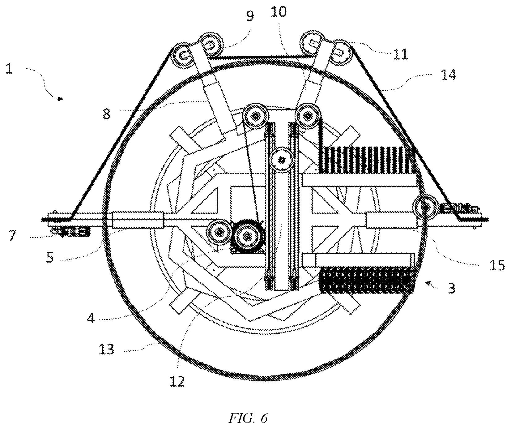 Patent US12564891 Figure 6 – Spin-saw machine