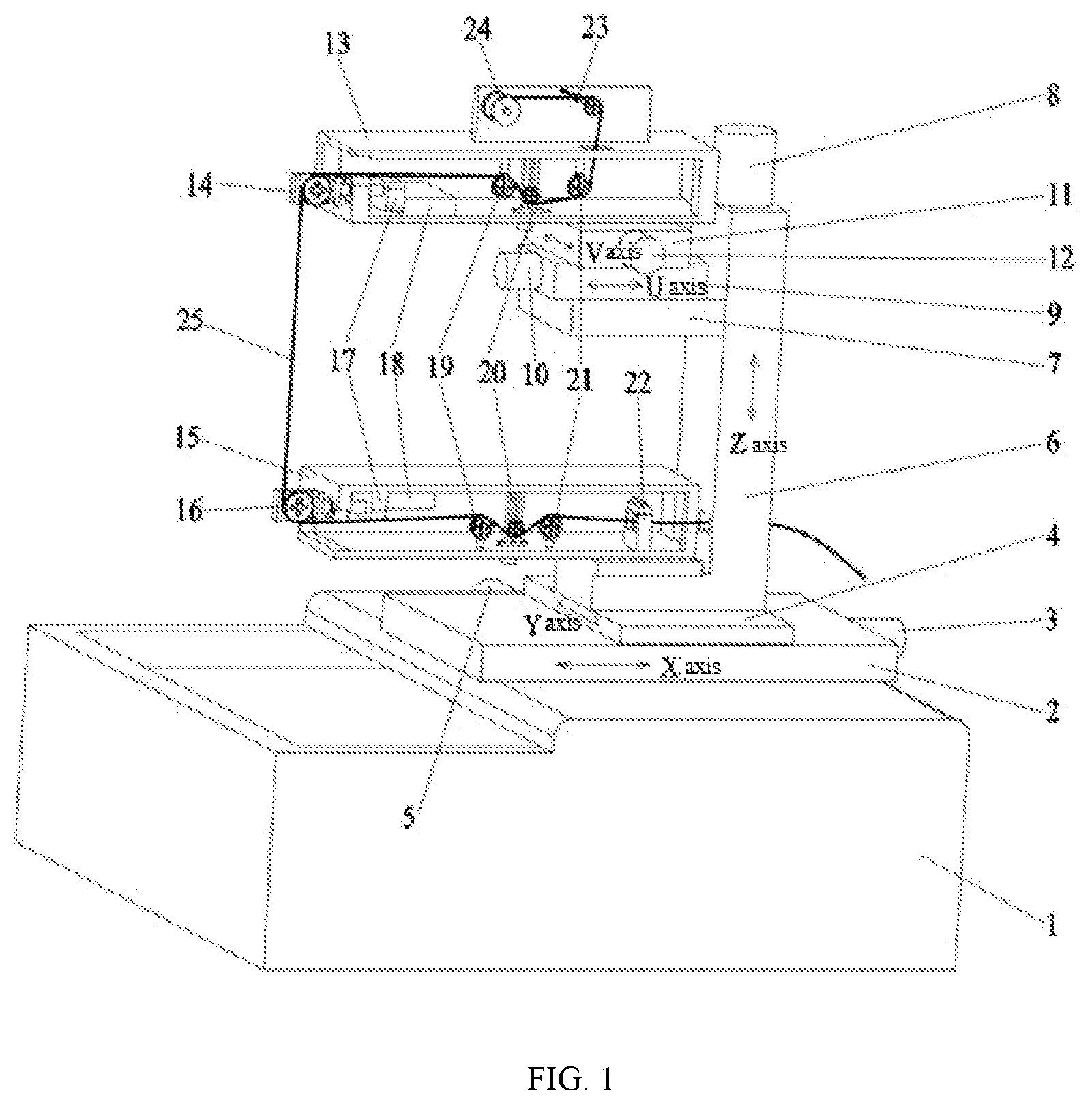 Patent US12564894 Figure 1 – Follow-up swing head type large taper wire cutting device